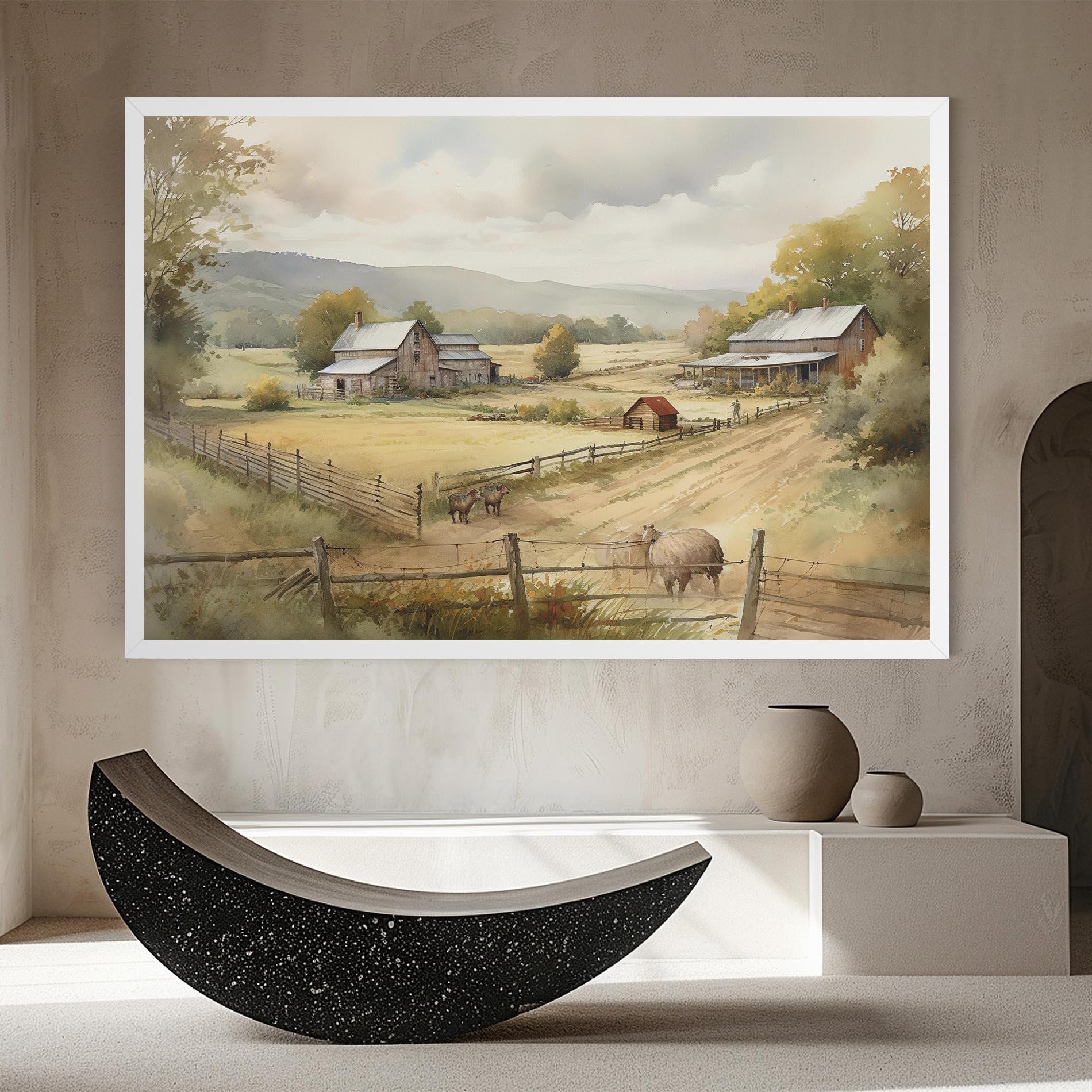 Картина на платно Rural Field mockup 8