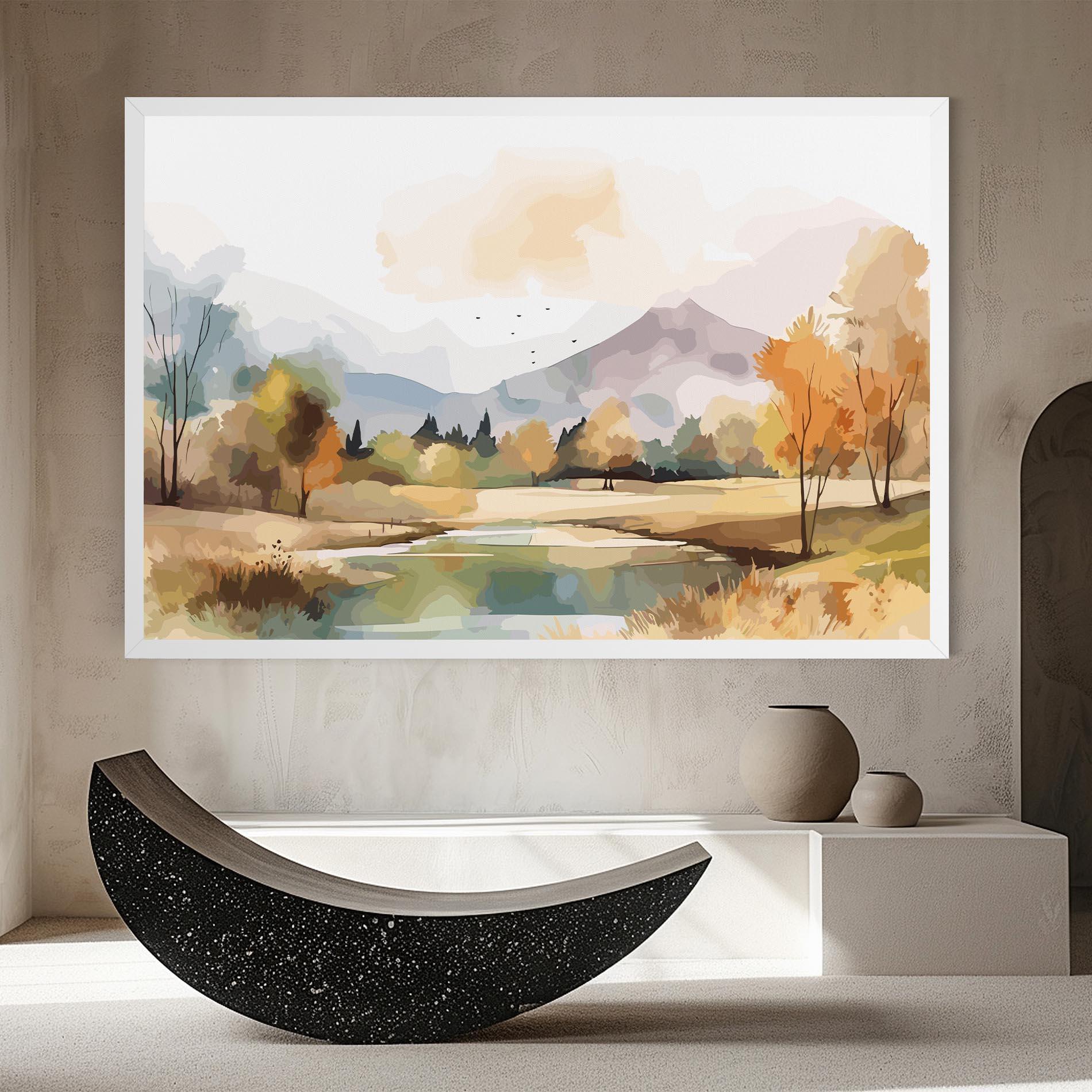 Картина на платно Rural Lake View mockup 8