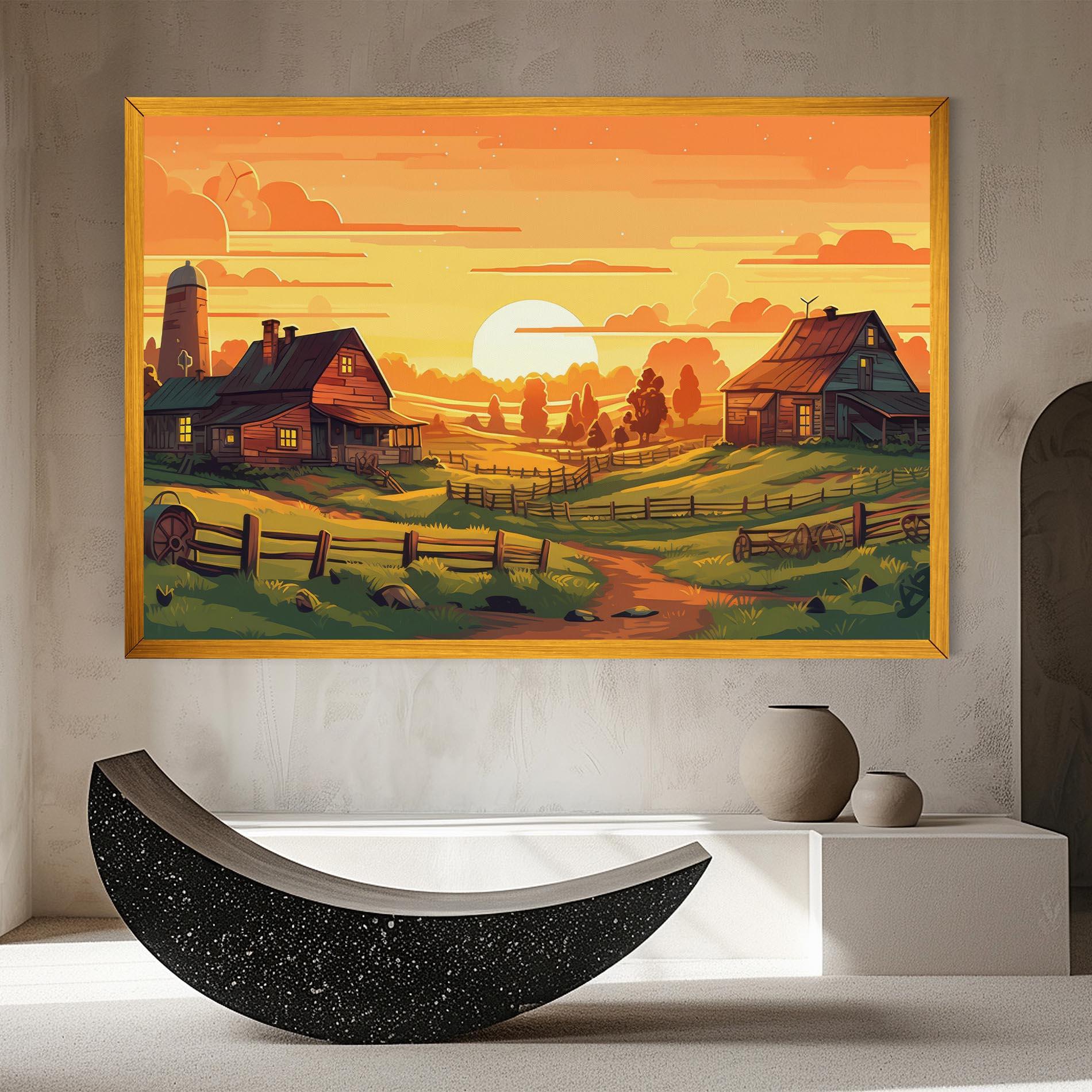 Картина на платно Farmhouse Sunlight mockup 8