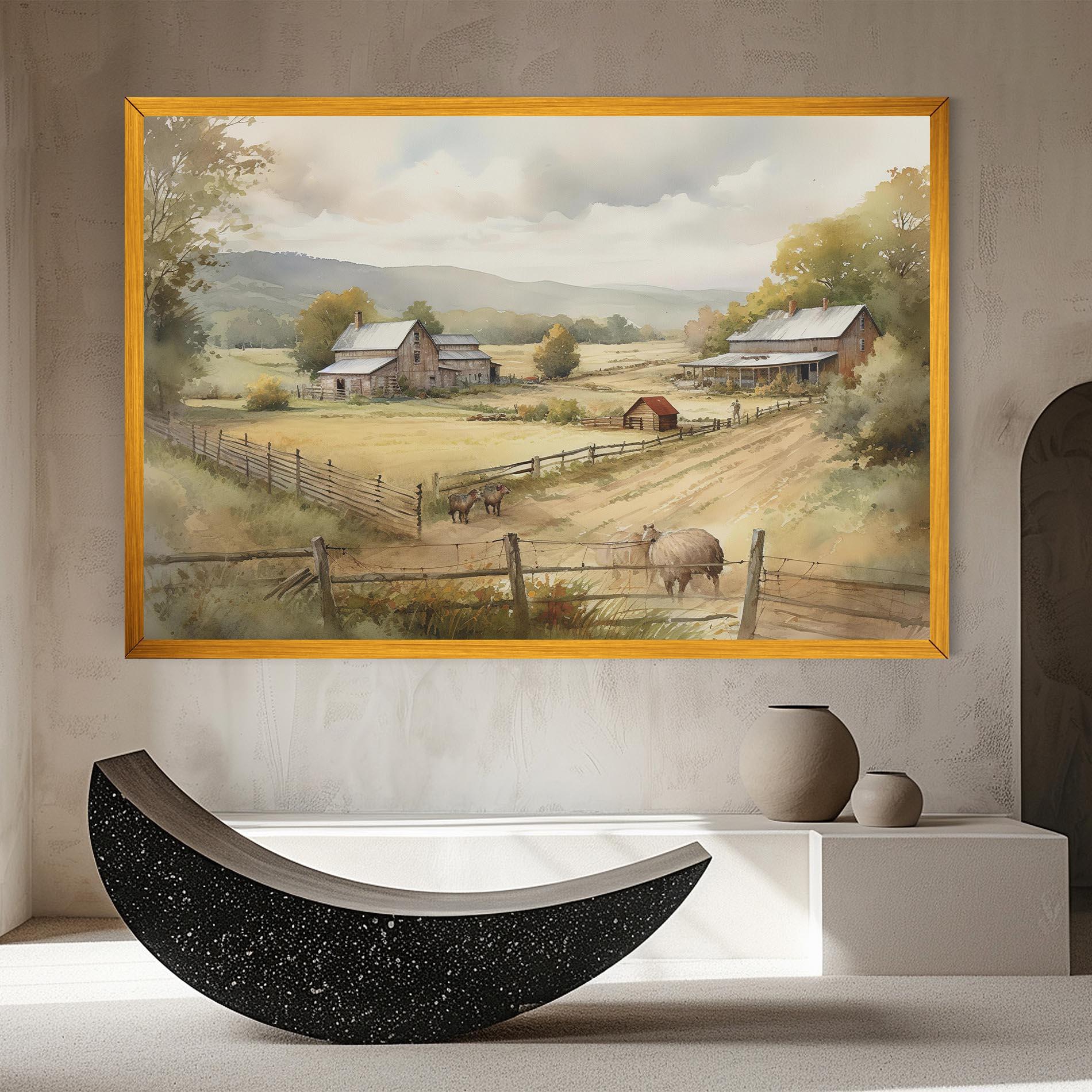 Картина на платно Rural Field mockup 8