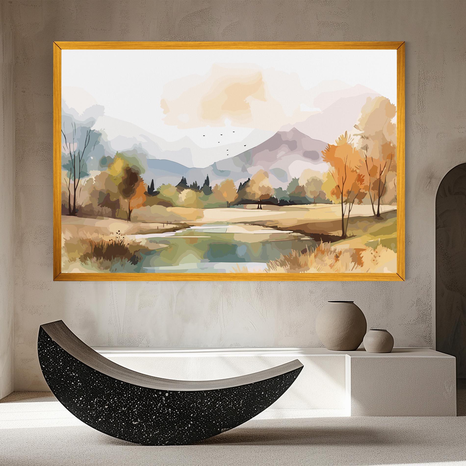 Картина на платно Rural Lake View mockup 8