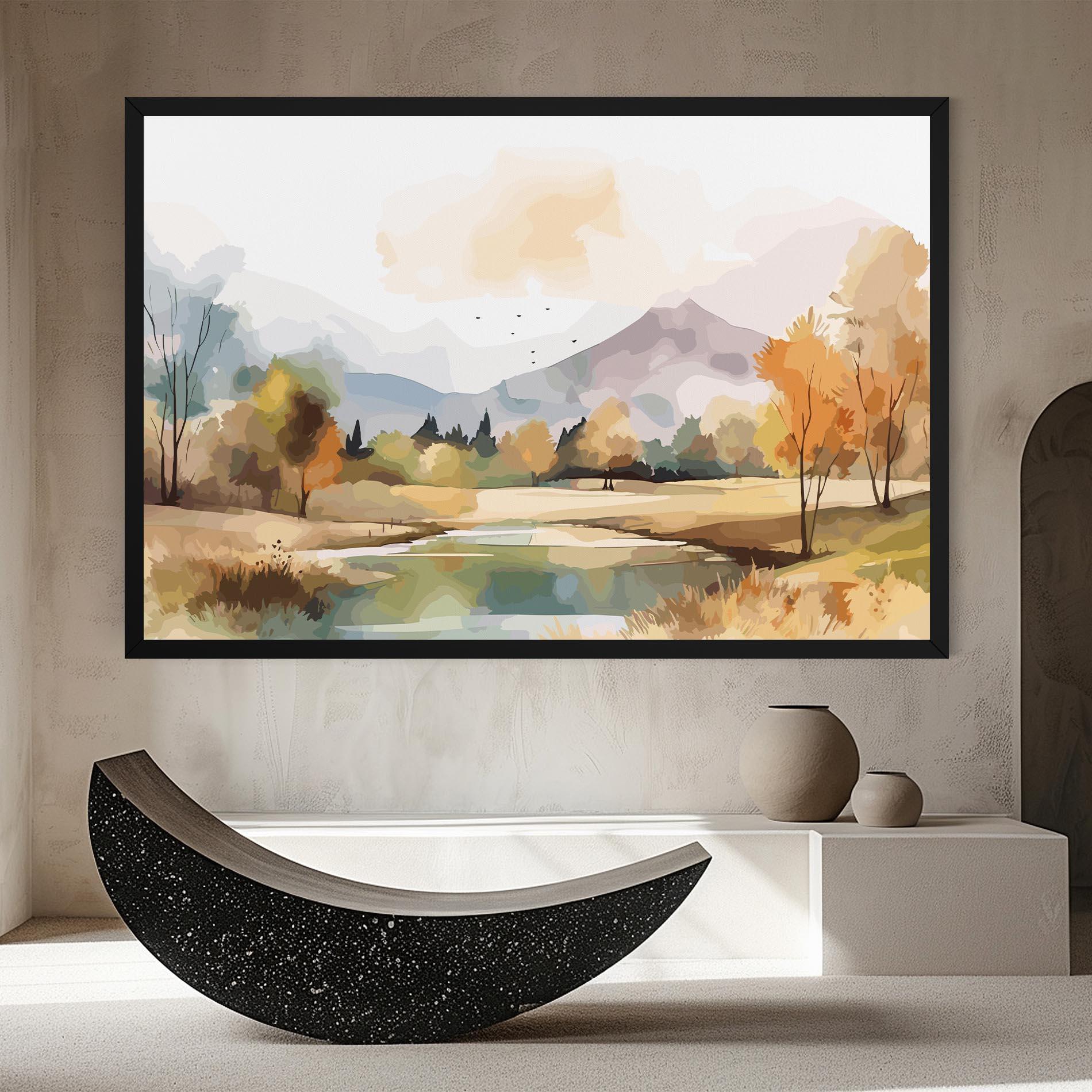 Картина на платно Rural Lake View mockup 8