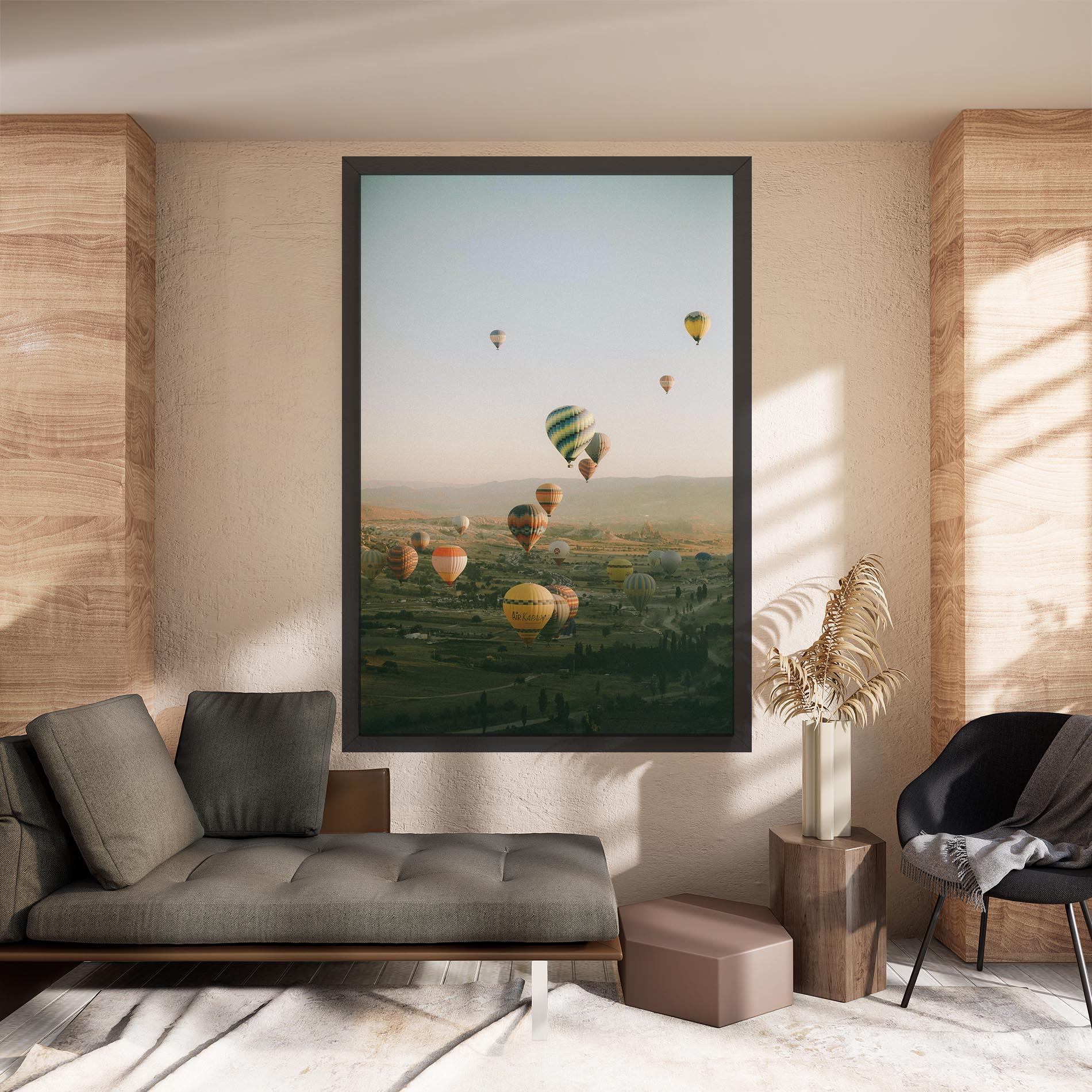 Картина на платно Hot Ballons mockup 8