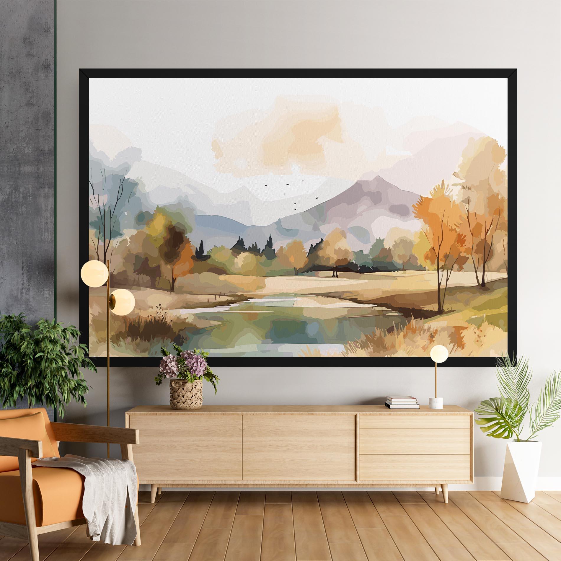 Картина на платно Rural Lake View mockup 9