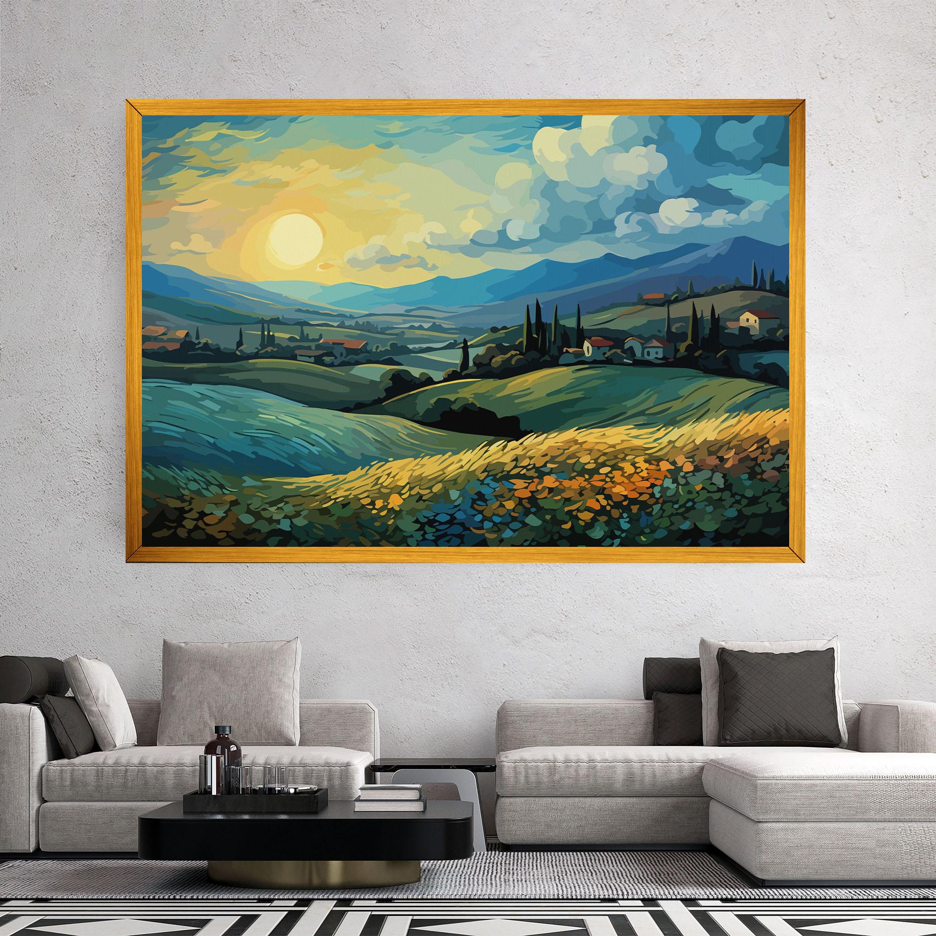 Картина на платно Fantasy Blue View mockup 2