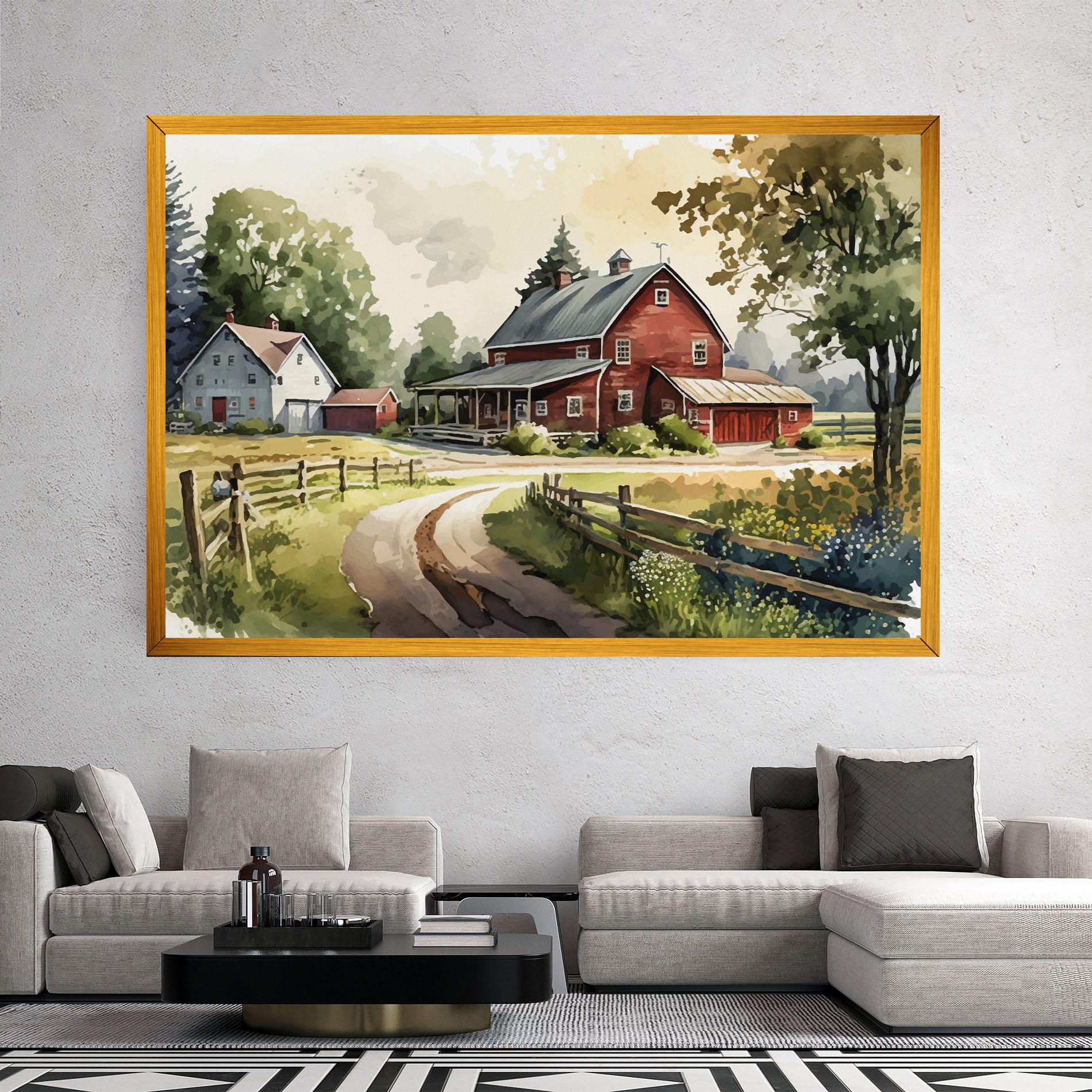 Картина на платно Farmhouse Painting mockup 2