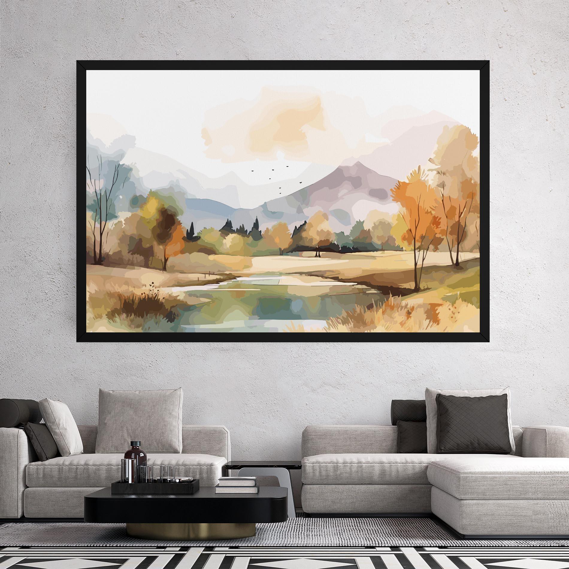 Картина на платно Rural Lake View mockup 2