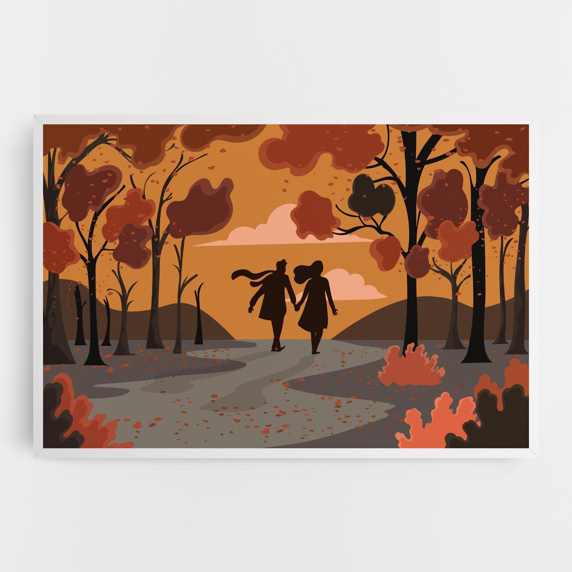 Картина на платно Autumn Couple mockup 0