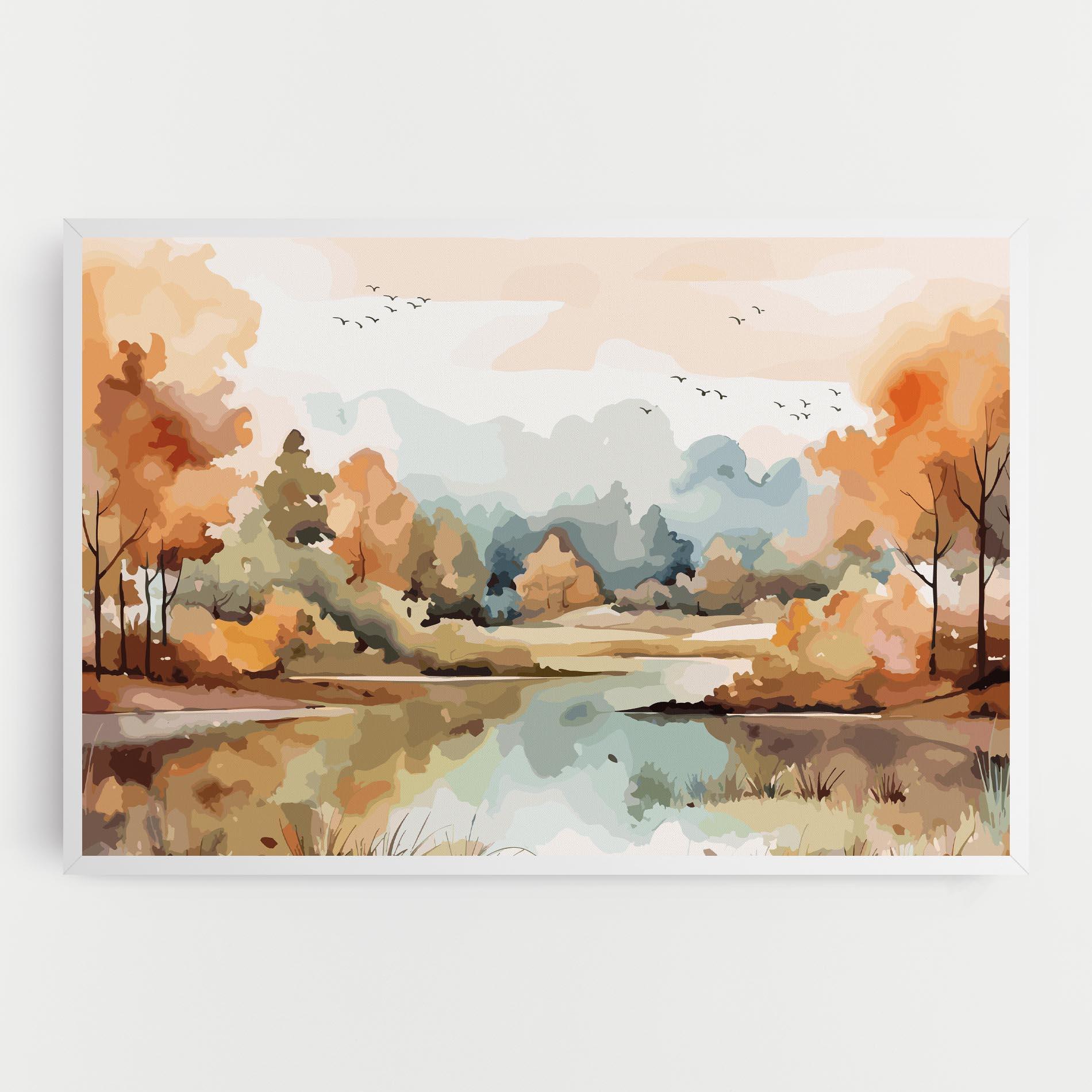 Картина на платно Watercolor Autumn mockup 0