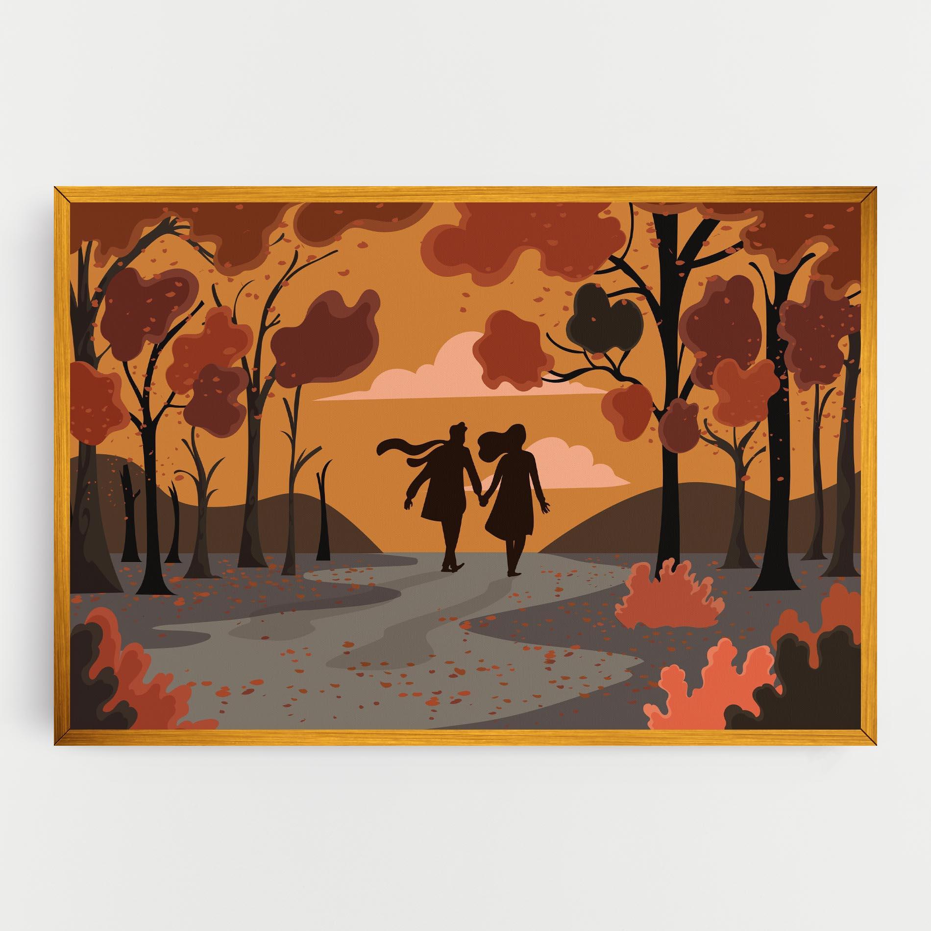 Картина на платно Autumn Couple mockup 0