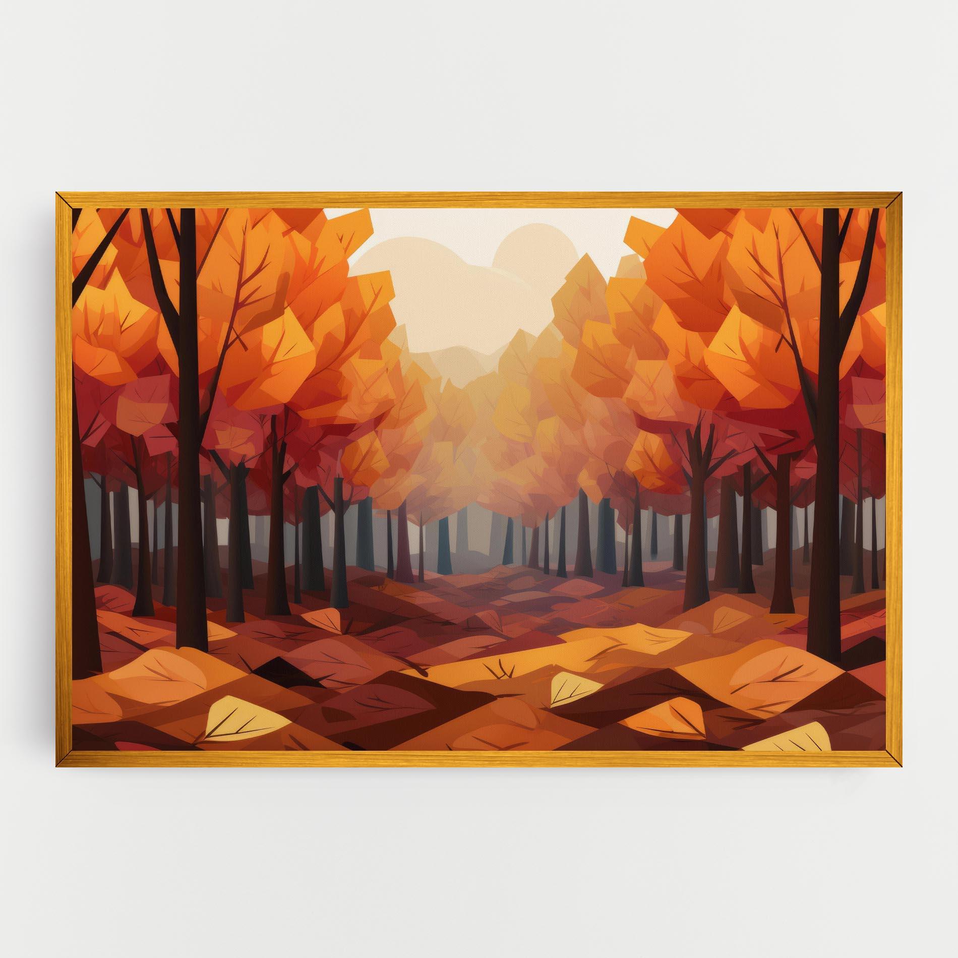Картина на платно Autumn Forest View mockup 0