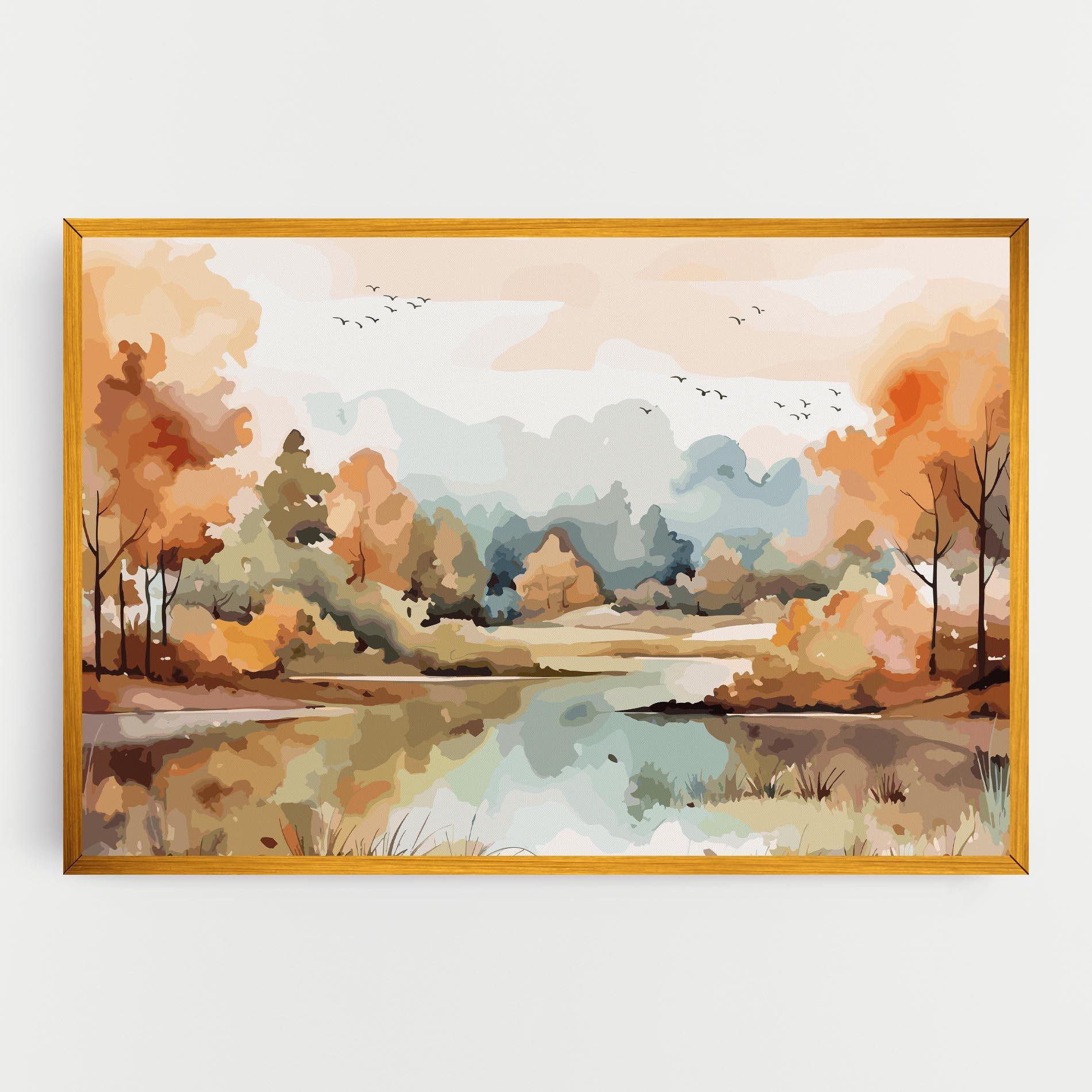 Картина на платно Watercolor Autumn mockup 0