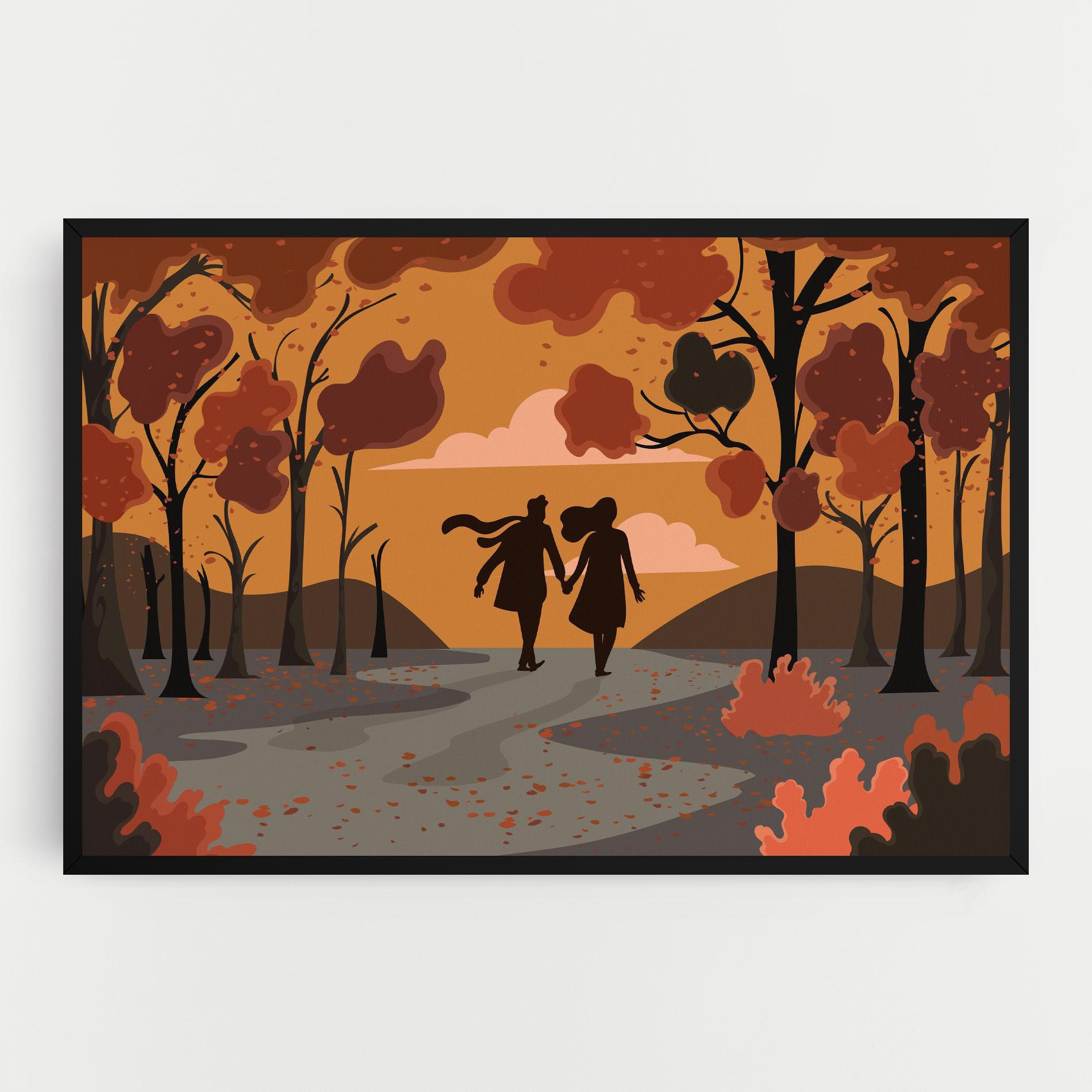 Картина на платно Autumn Couple mockup 0