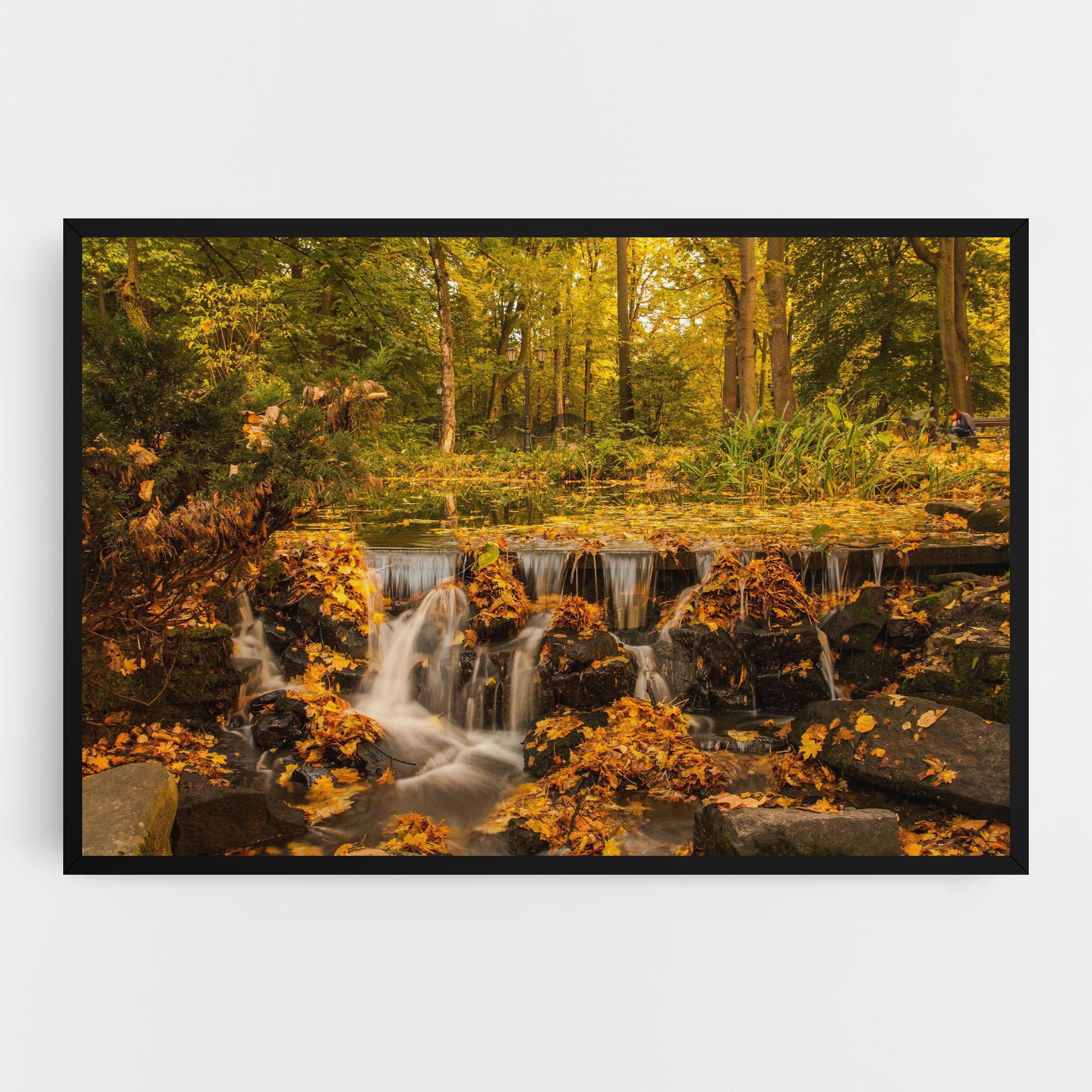 Картина на платно Autumn Waterfall mockup 0