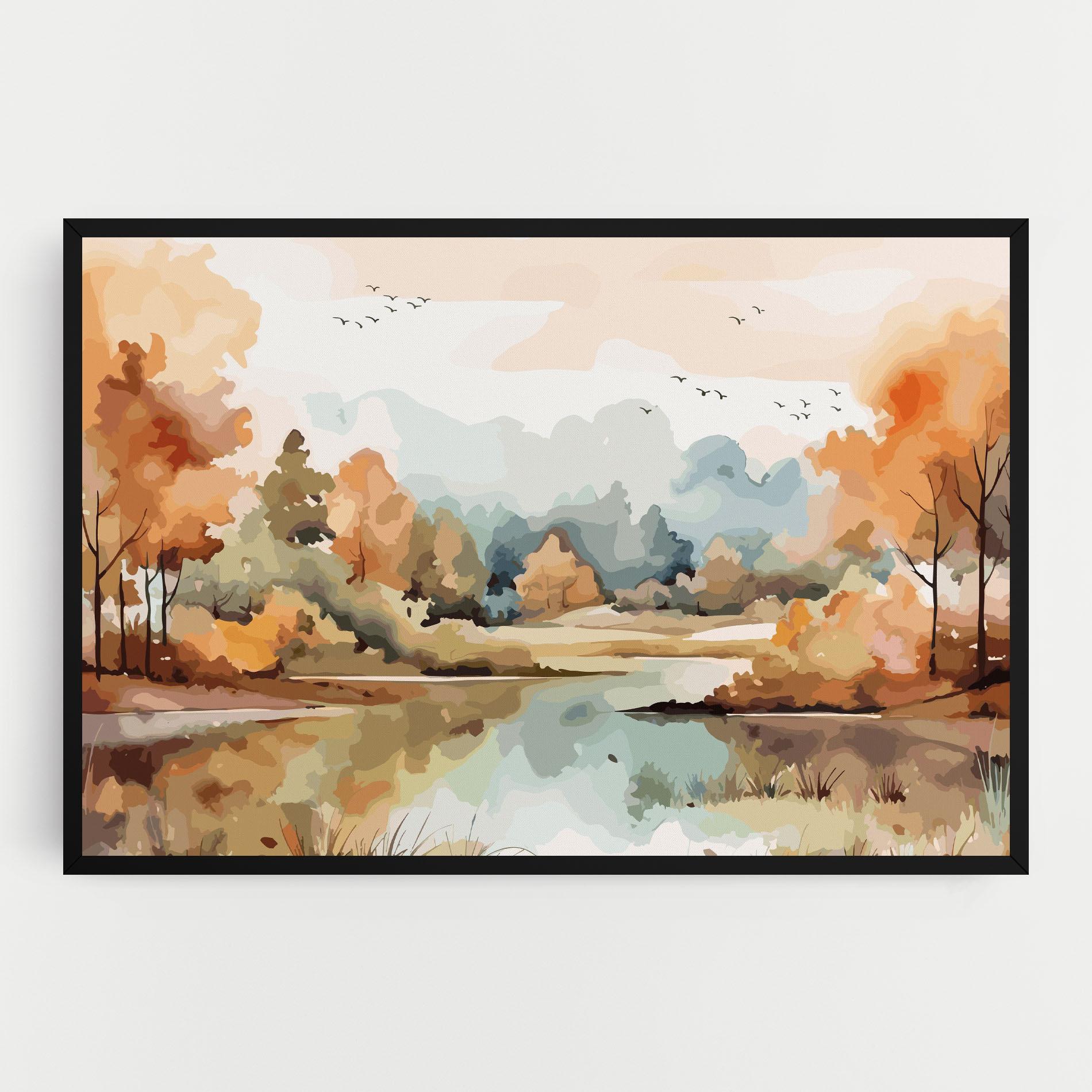 Картина на платно Watercolor Autumn mockup 0