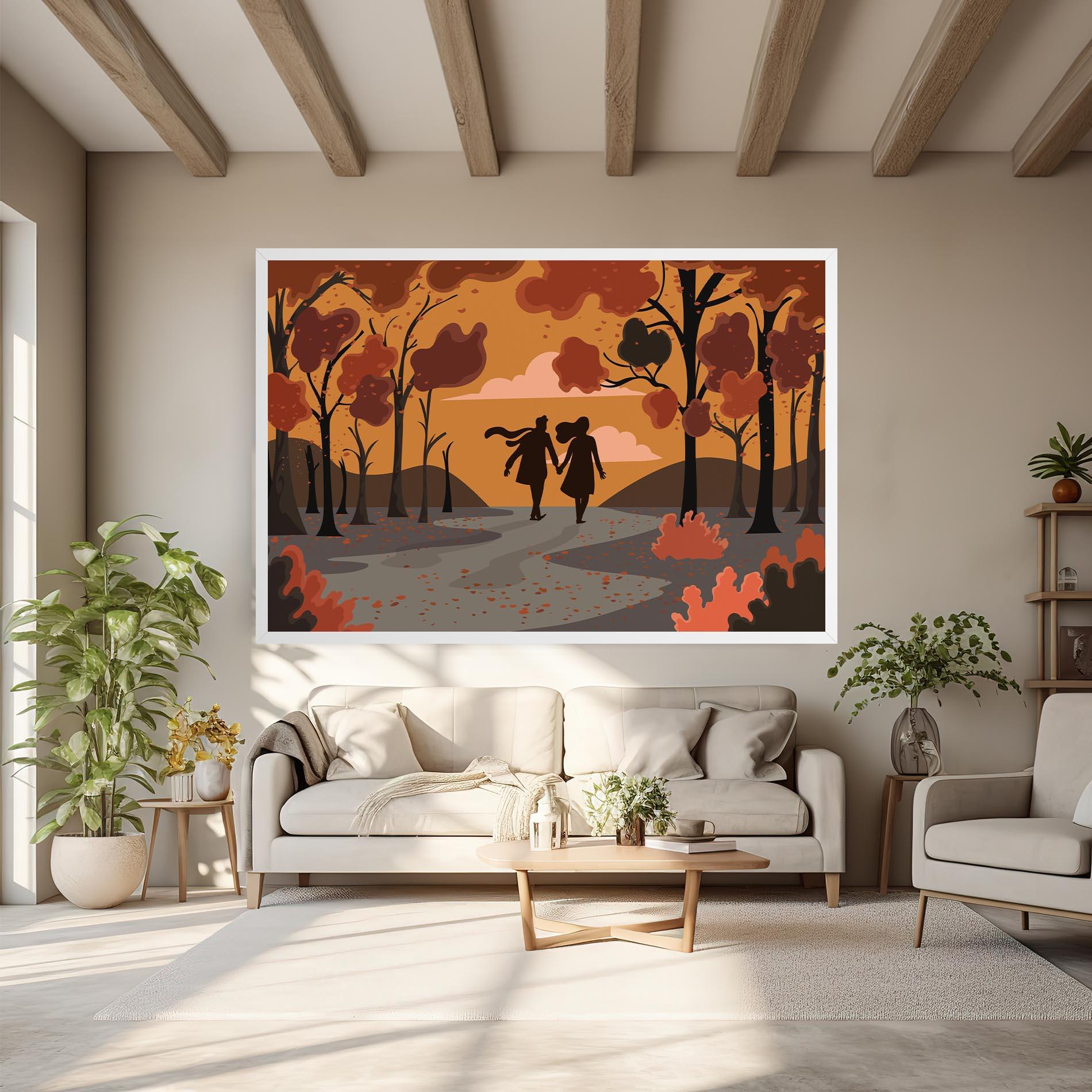 Картина на платно Autumn Couple mockup 6