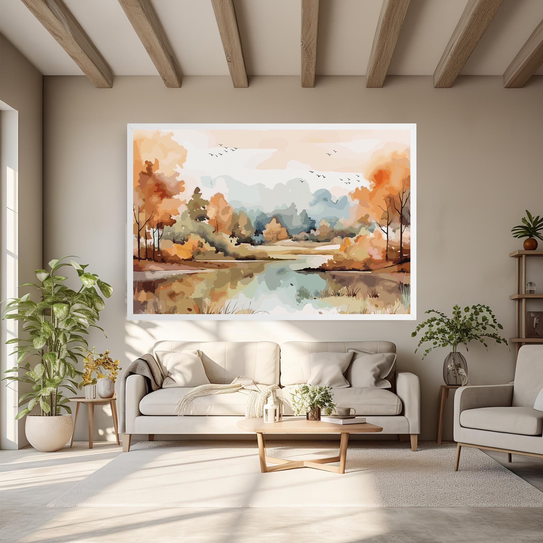 Картина на платно Watercolor Autumn mockup 6