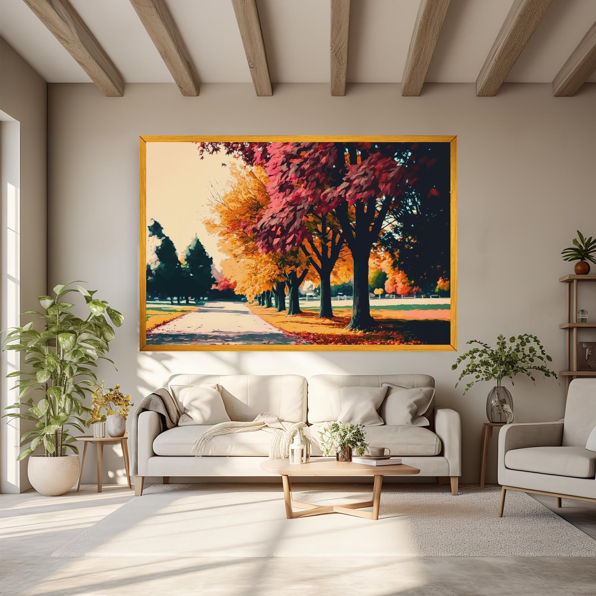 Картина на платно Autumn Park mockup 6