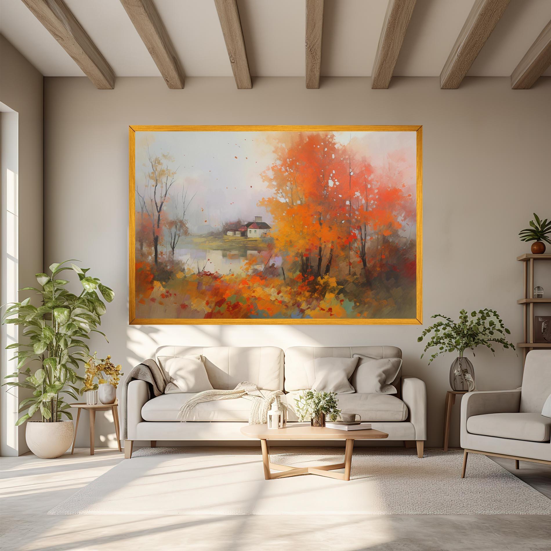 Картина на платно Autumnal Painting mockup 6