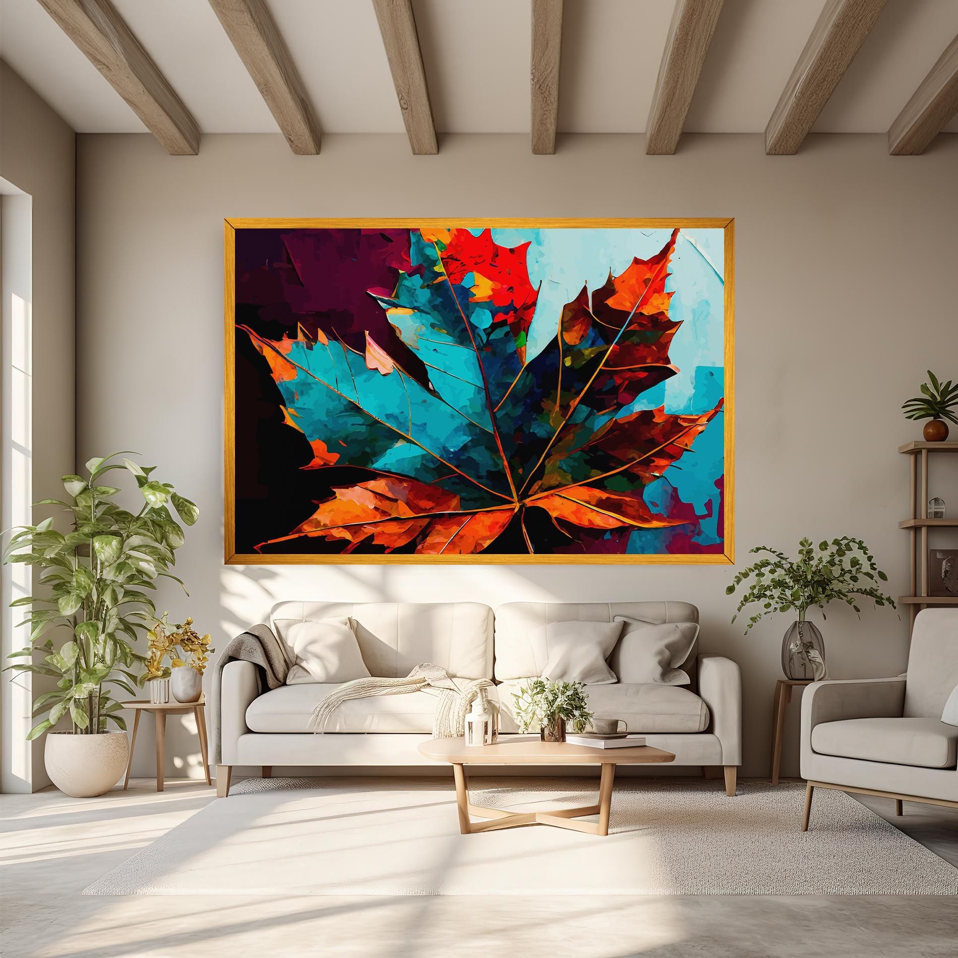 Blue Orange Leaf mockup 6