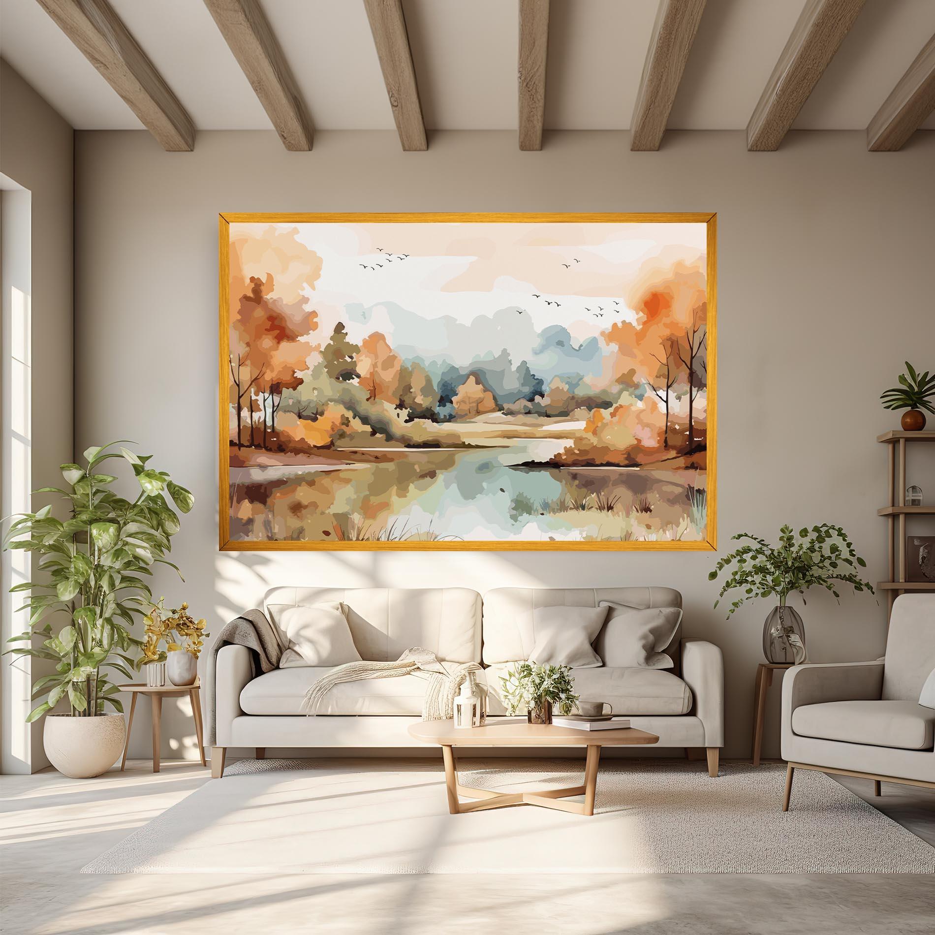 Картина на платно Watercolor Autumn mockup 6