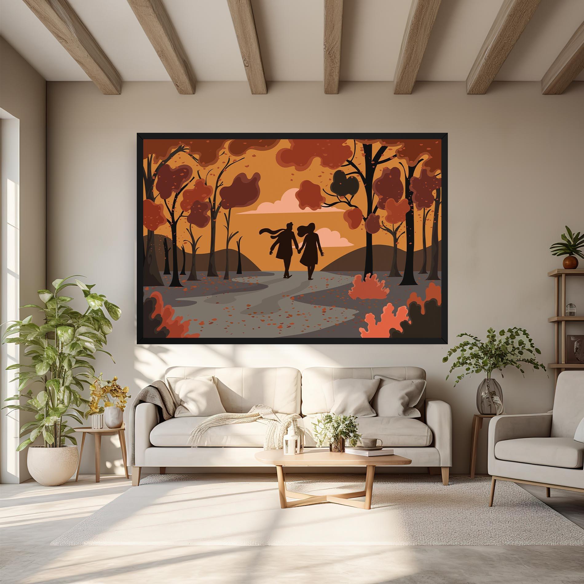 Картина на платно Autumn Couple mockup 6