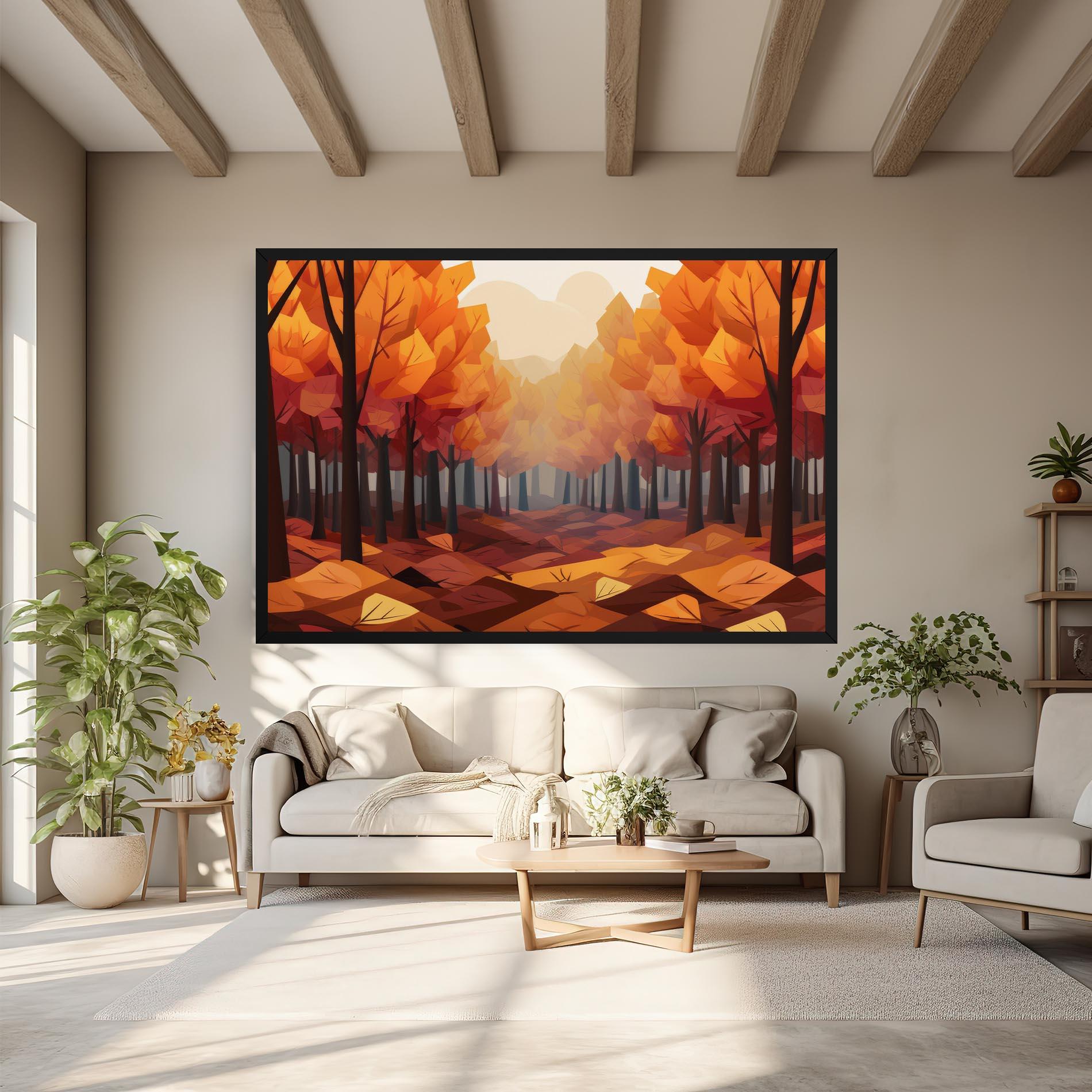 Картина на платно Autumn Forest View mockup 6