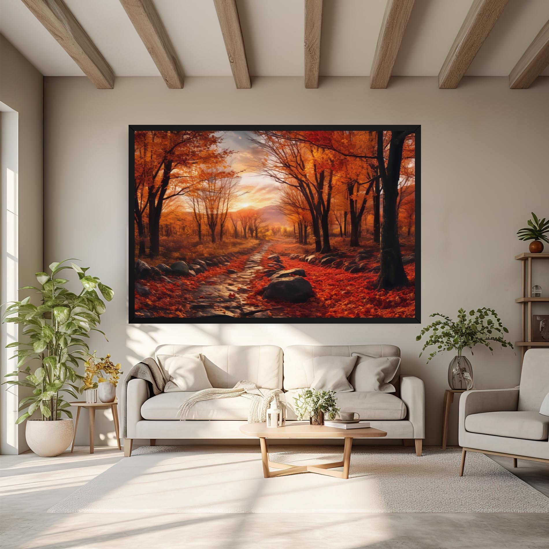 Картина на платно Autumn Path mockup 6