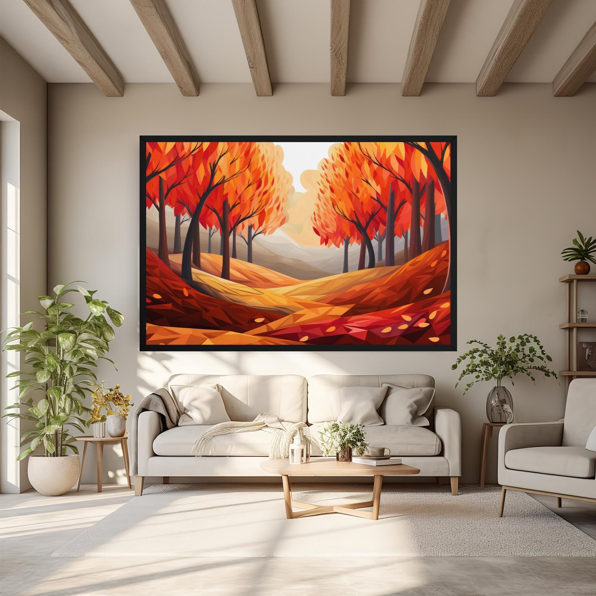 Red Trees Art mockup 6