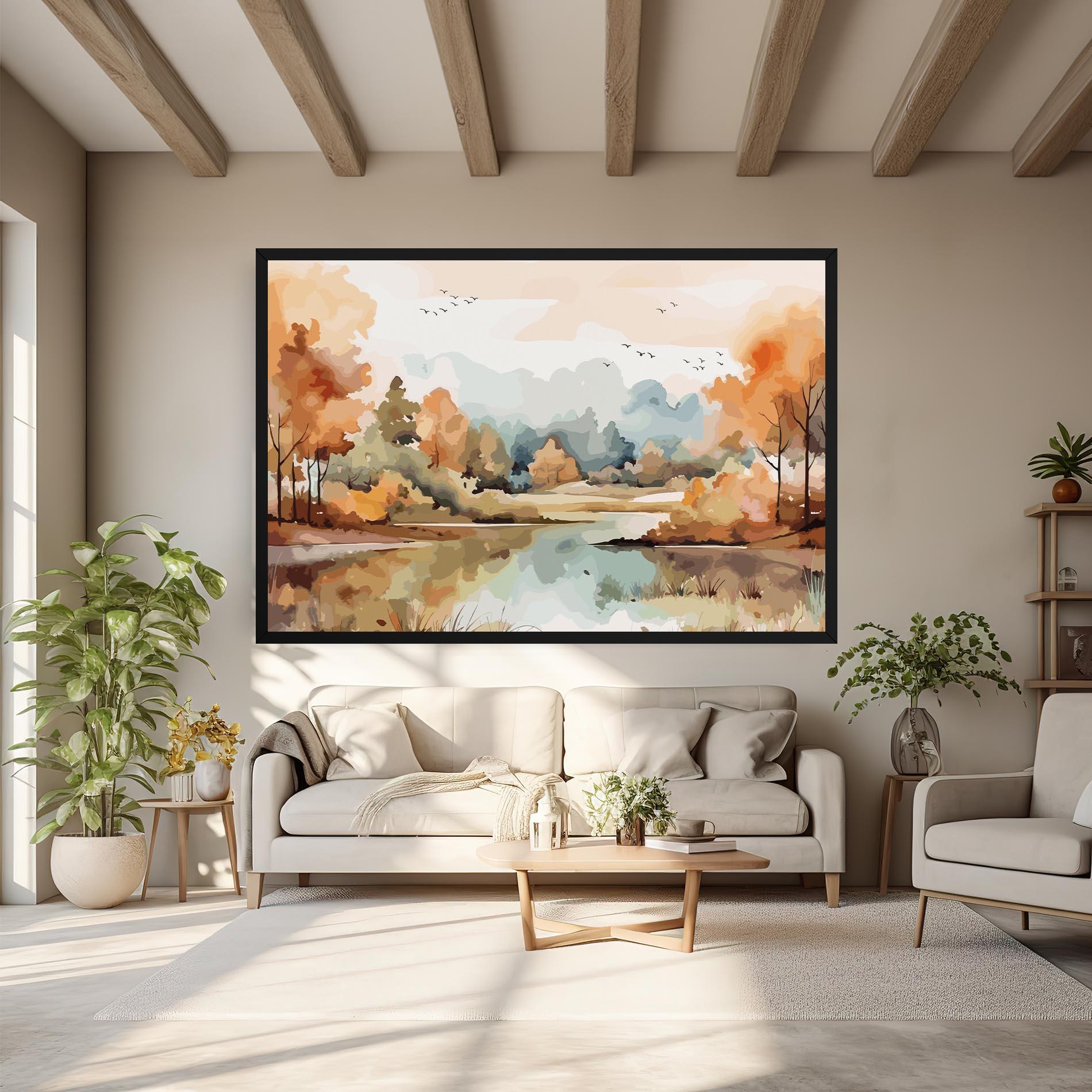 Картина на платно Watercolor Autumn mockup 6