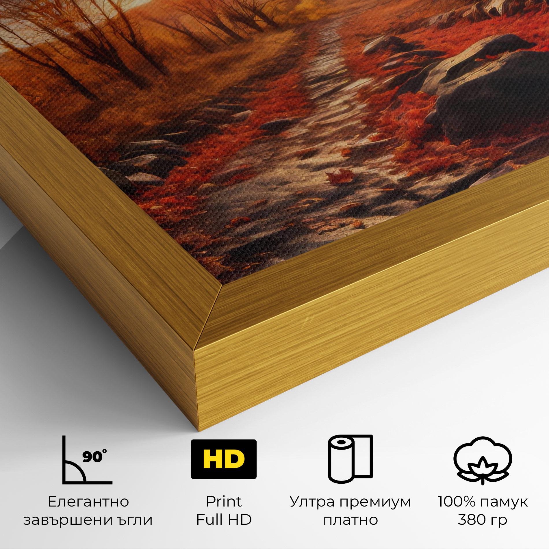 Картина на платно Autumn Path mockup 4