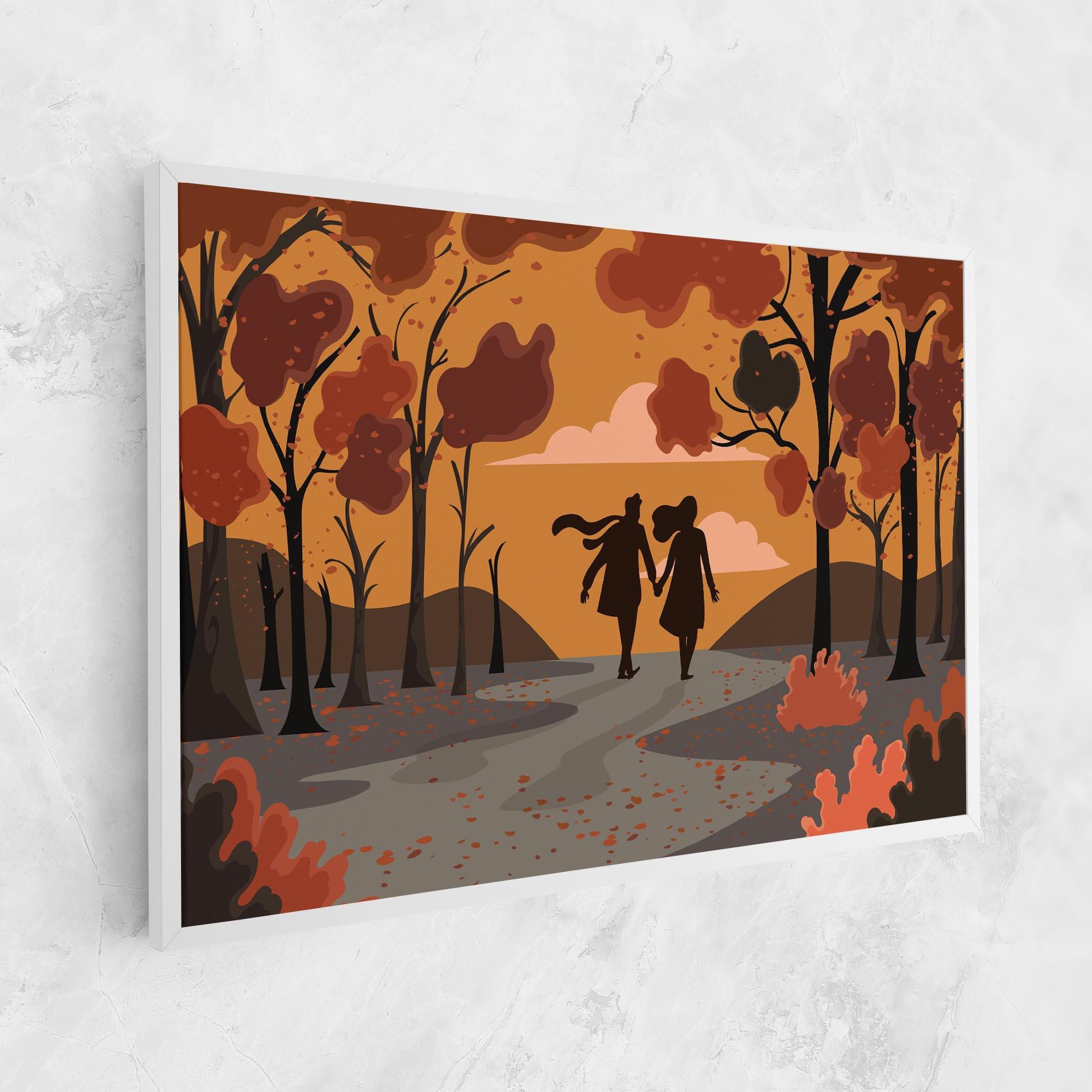 Картина на платно Autumn Couple mockup 1