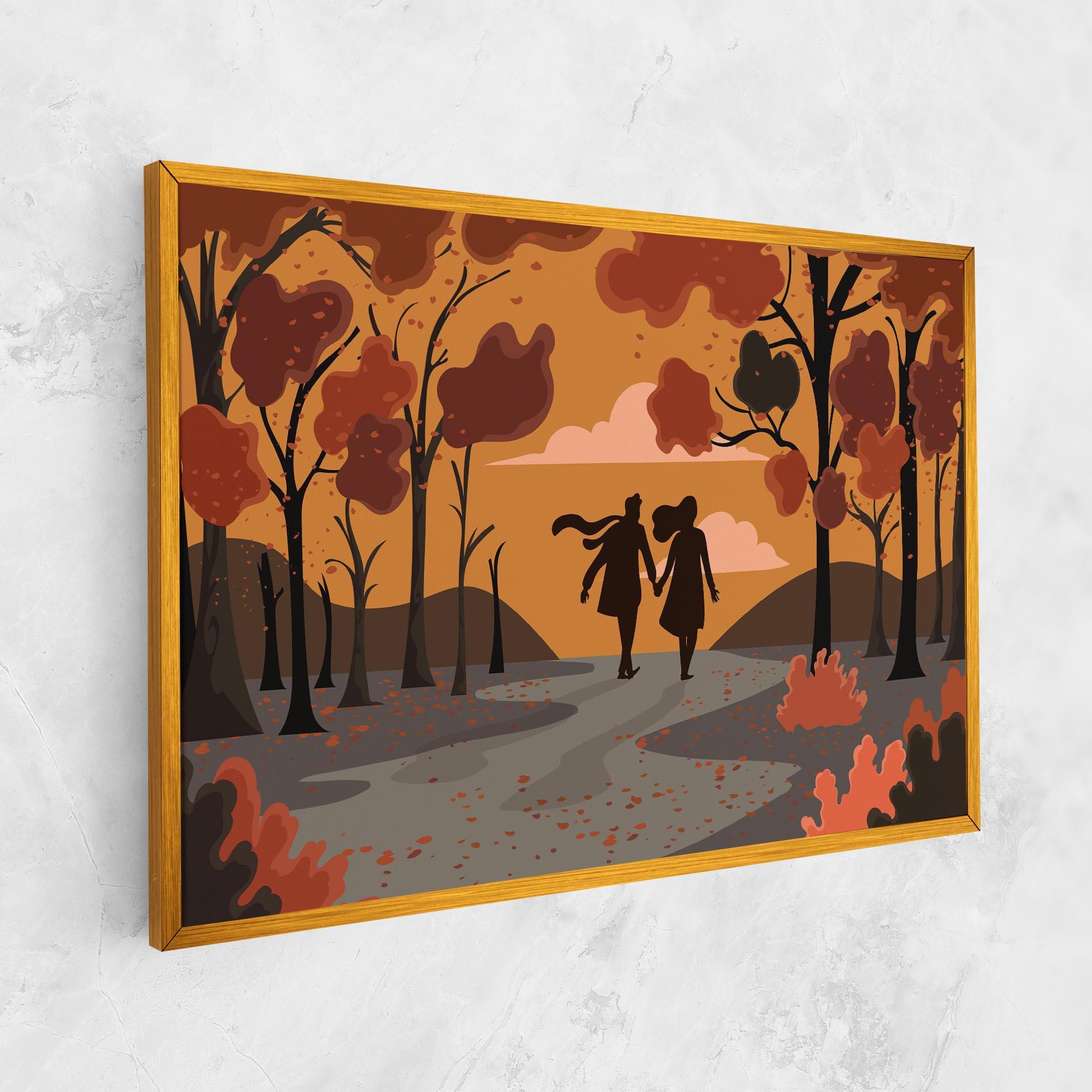 Картина на платно Autumn Couple mockup 1