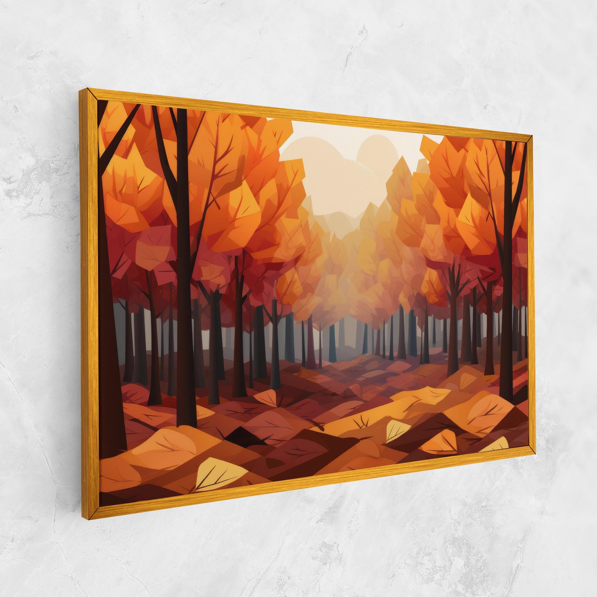 Картина на платно Autumn Forest View mockup 1