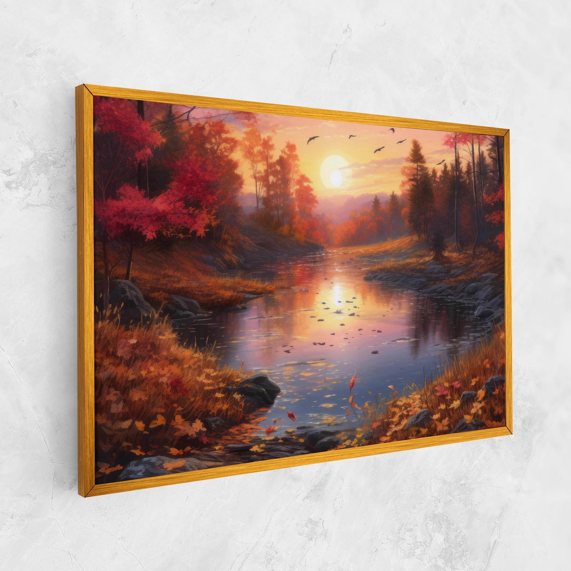 Картина на платно Autumn Sunset mockup 1