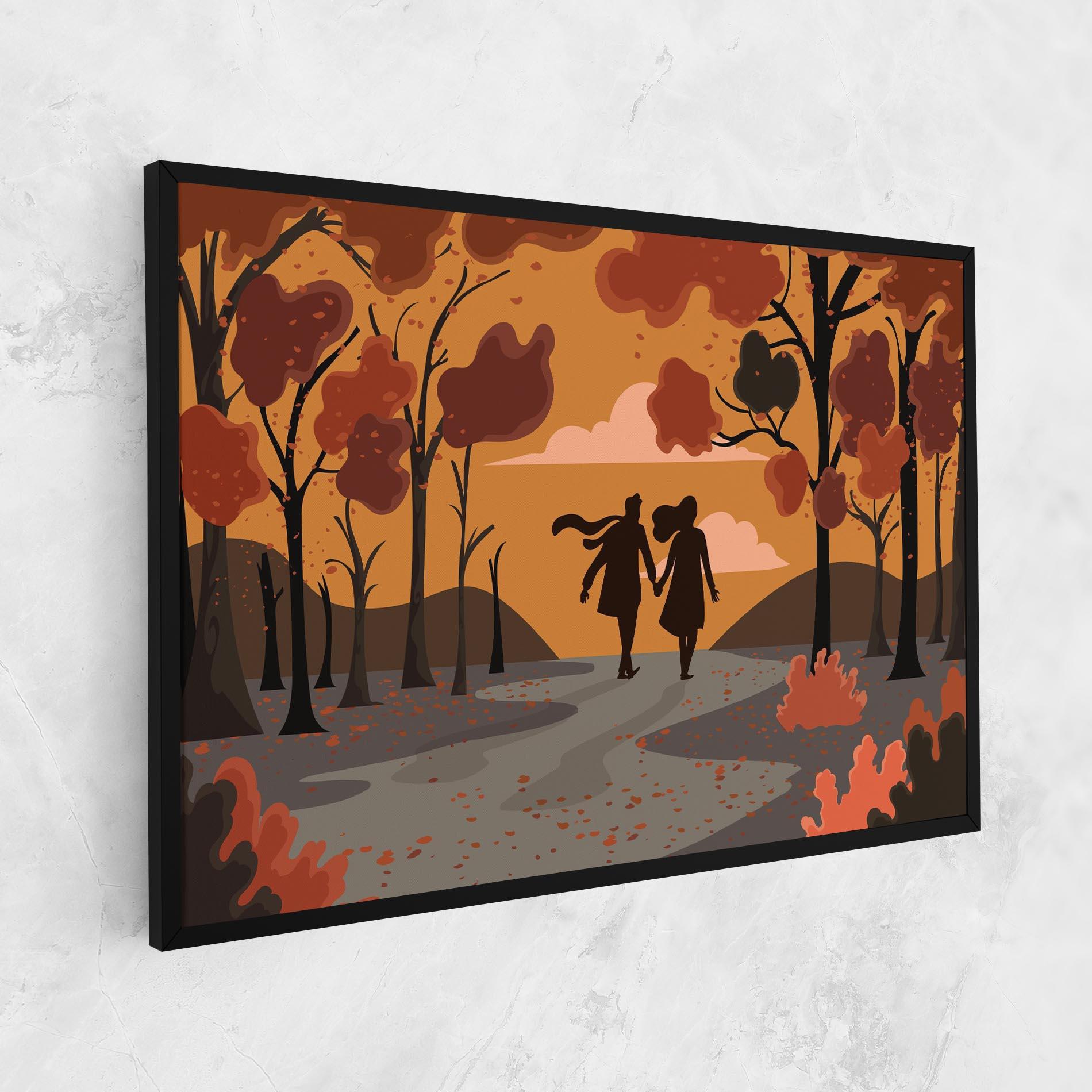 Картина на платно Autumn Couple mockup 1