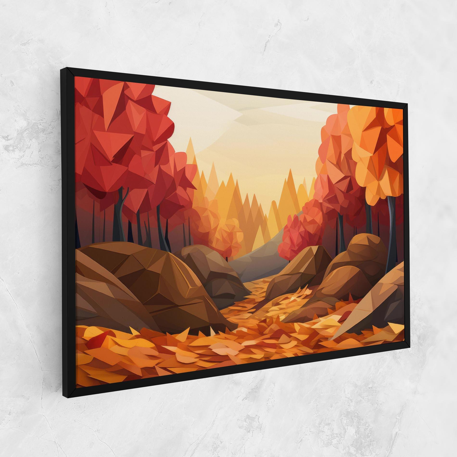 Картина на платно Autumn Orange Forest mockup 1