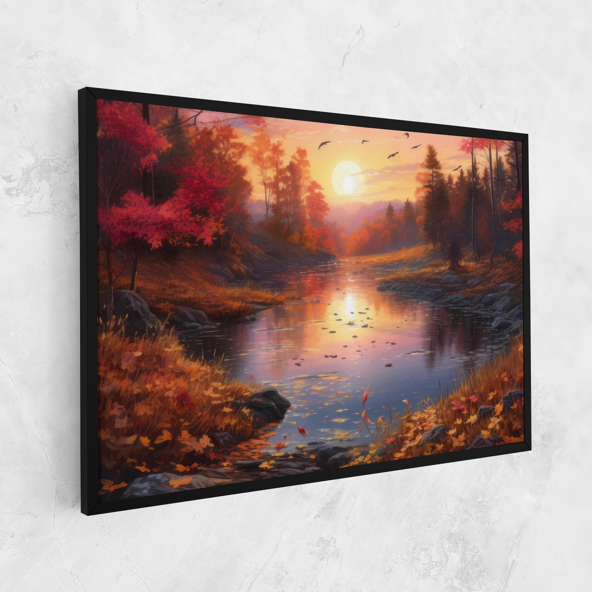 Картина на платно Autumn Sunset mockup 1