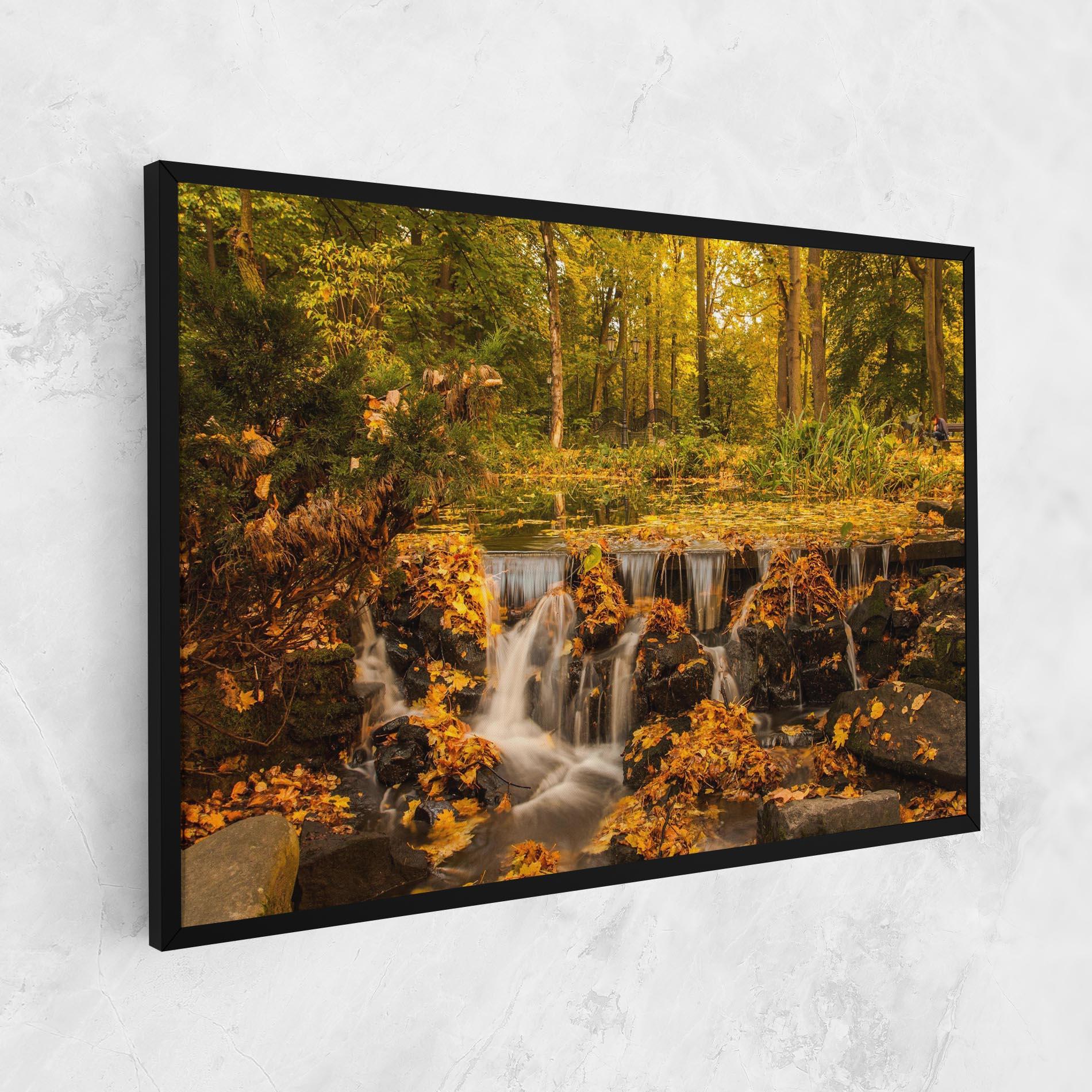 Картина на платно Autumn Waterfall mockup 1