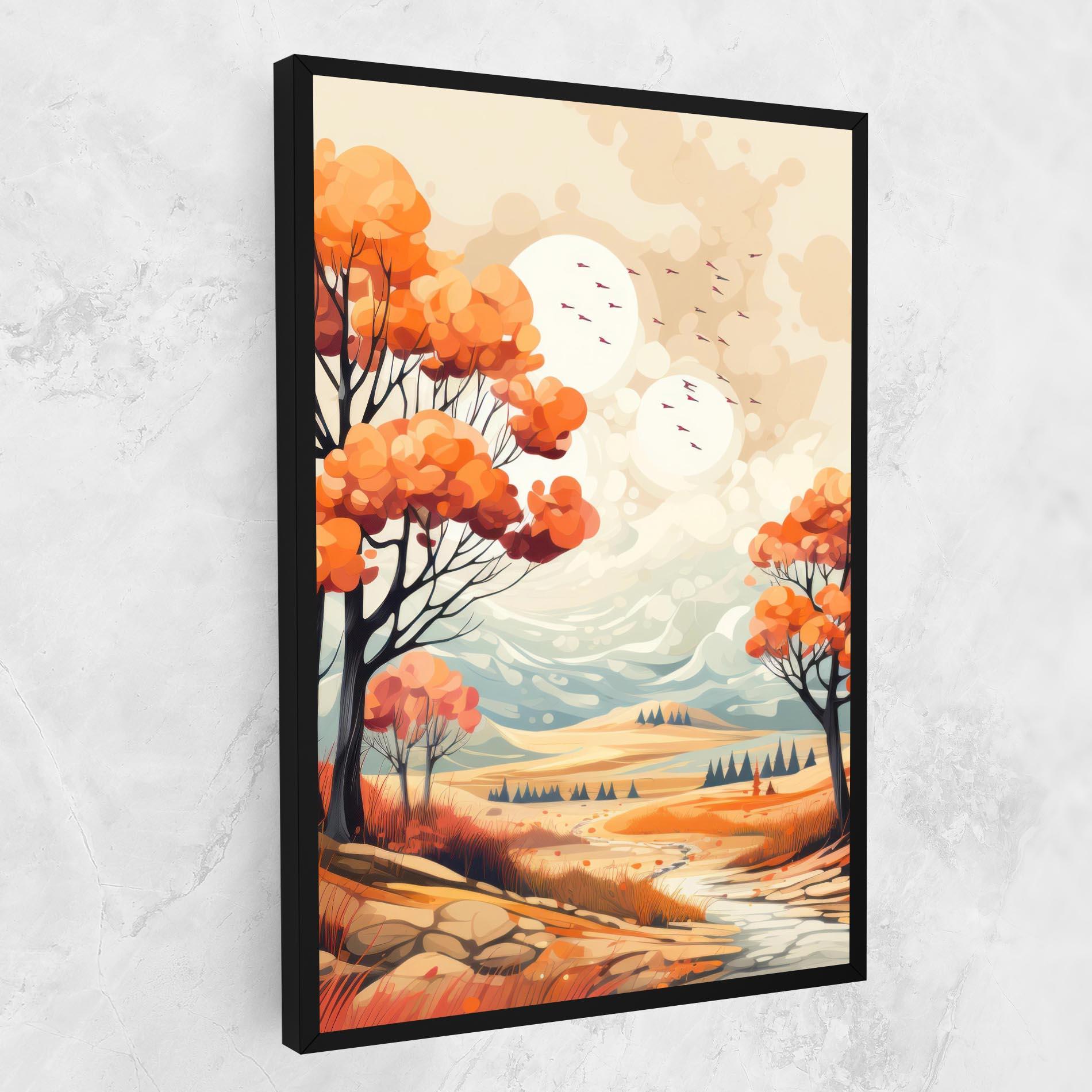 Картина на платно Autumn Tree Painting mockup 1