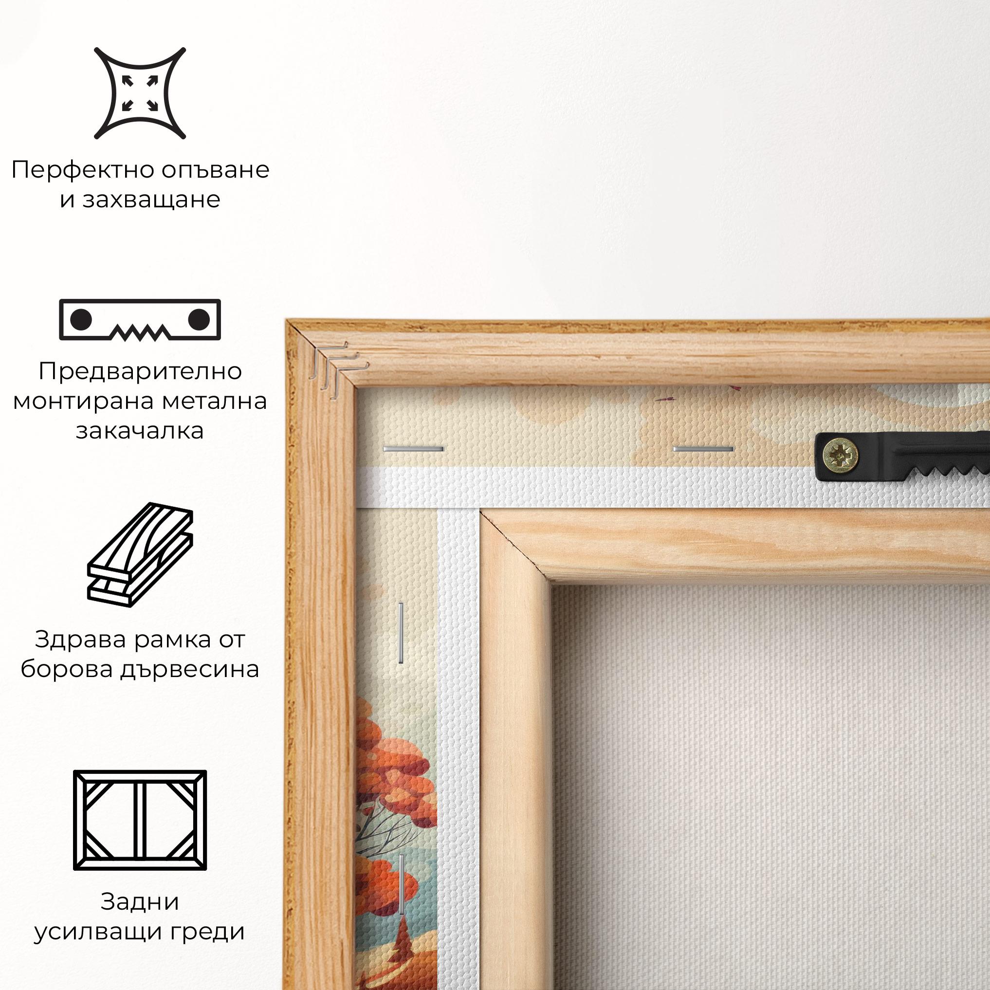 Картина на платно Autumn Tree Painting mockup 5