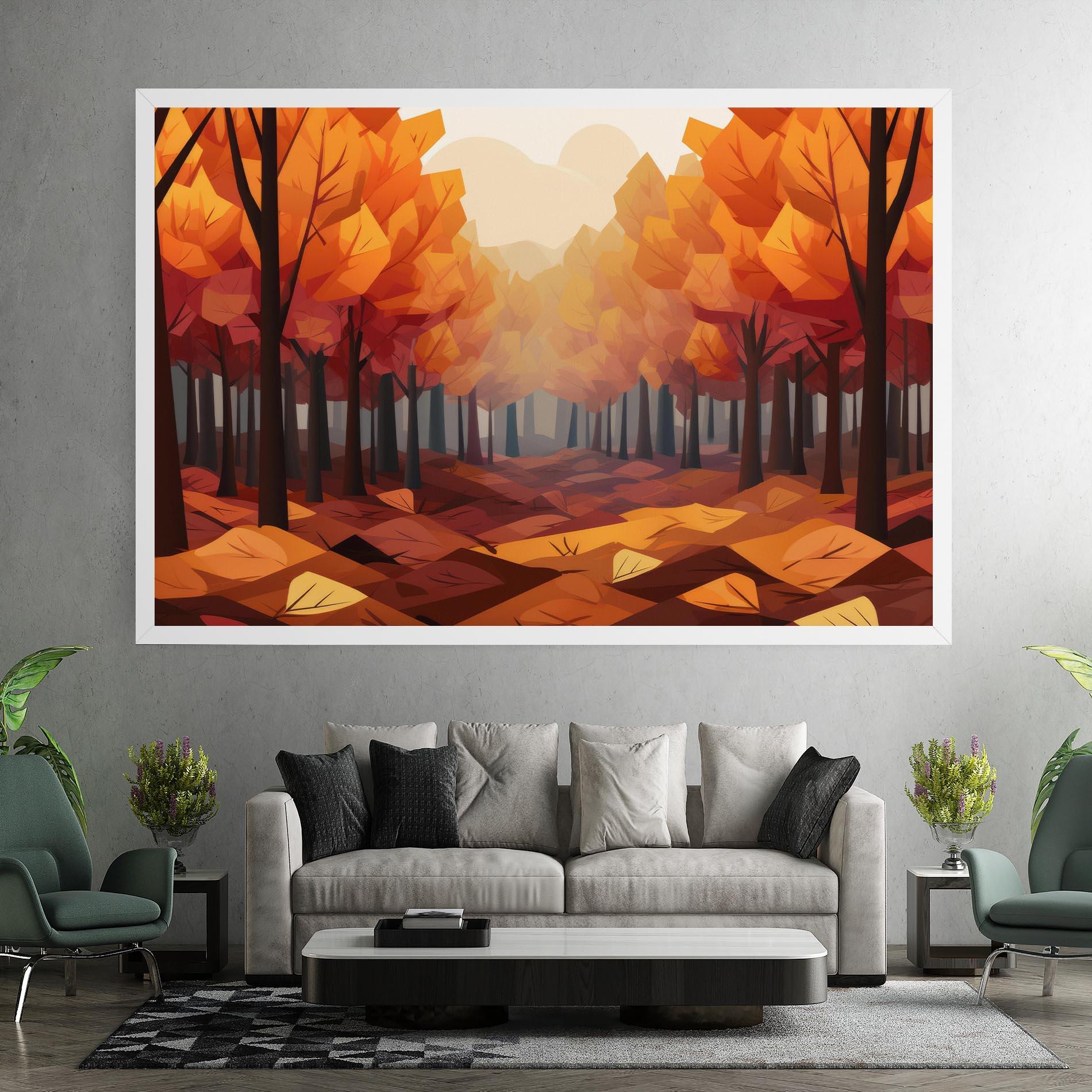 Картина на платно Autumn Forest View mockup 7