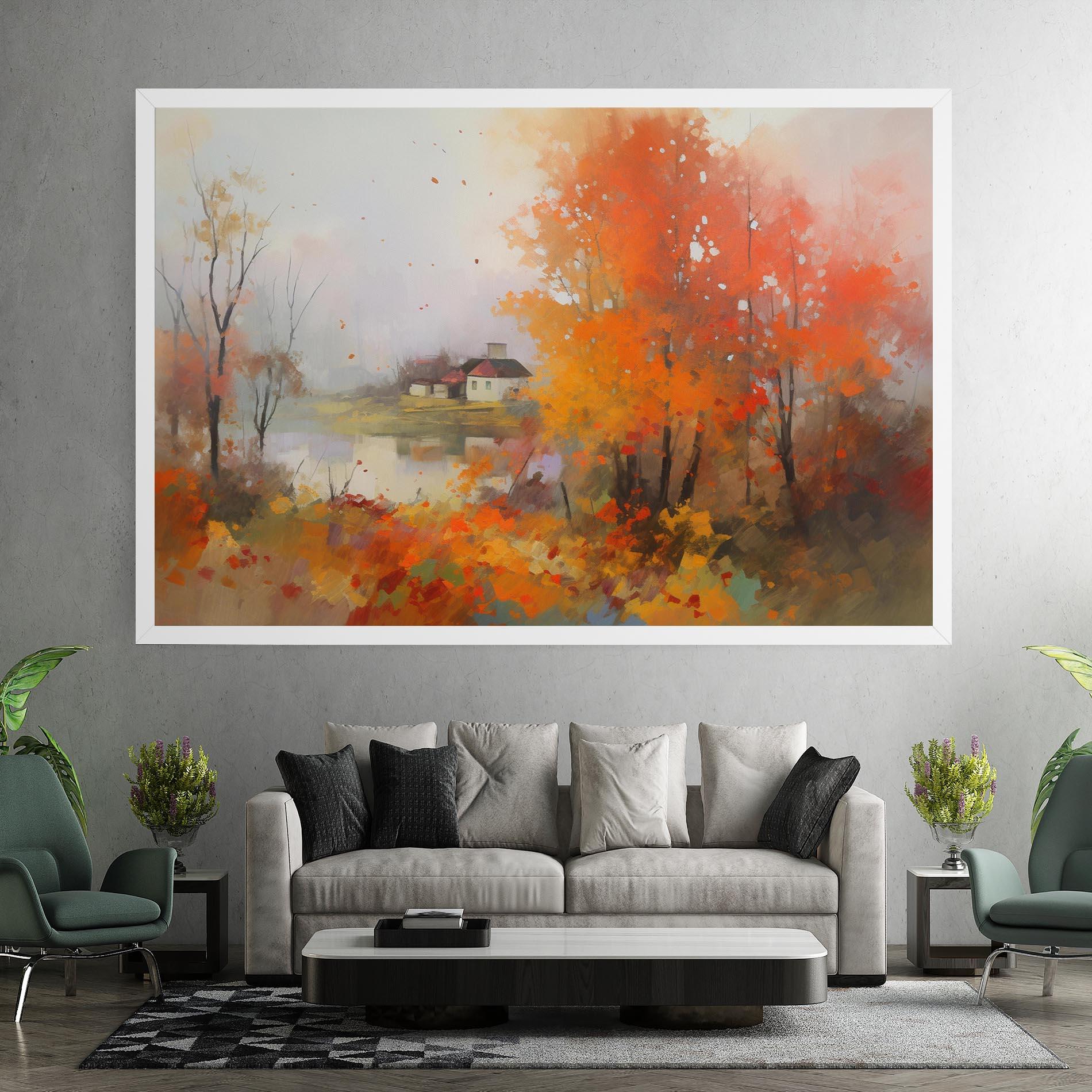 Картина на платно Autumnal Painting mockup 7