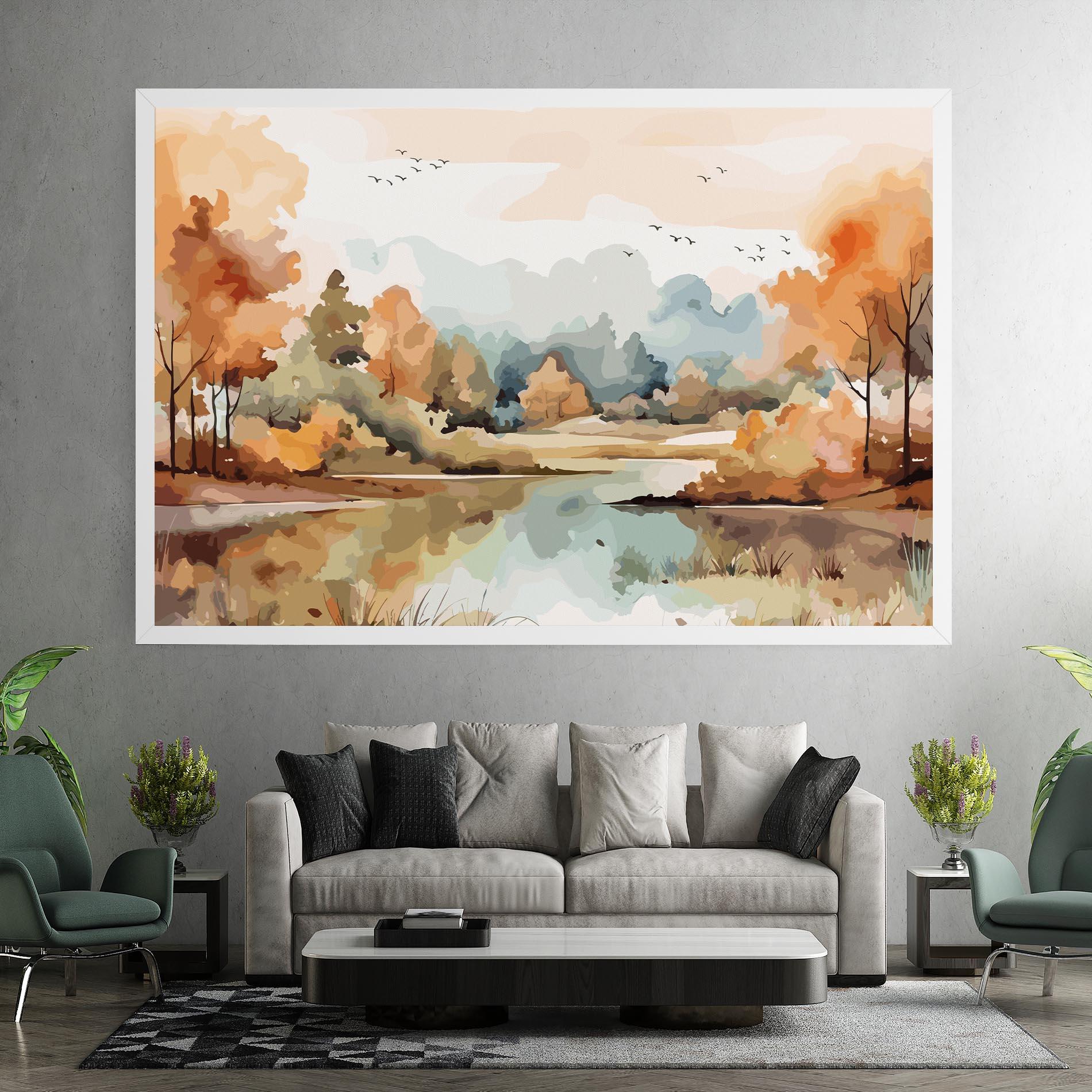Картина на платно Watercolor Autumn mockup 7