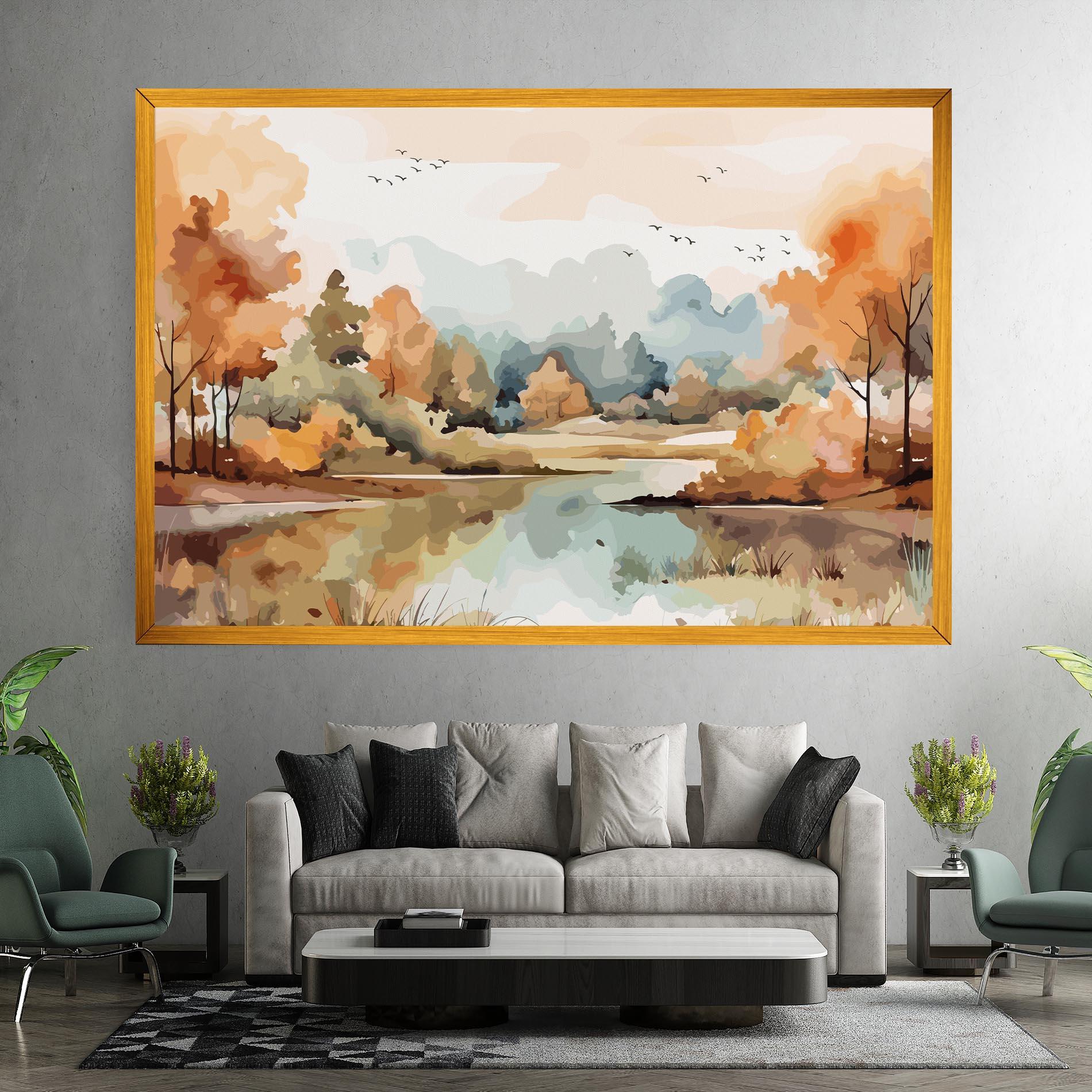 Картина на платно Watercolor Autumn mockup 7