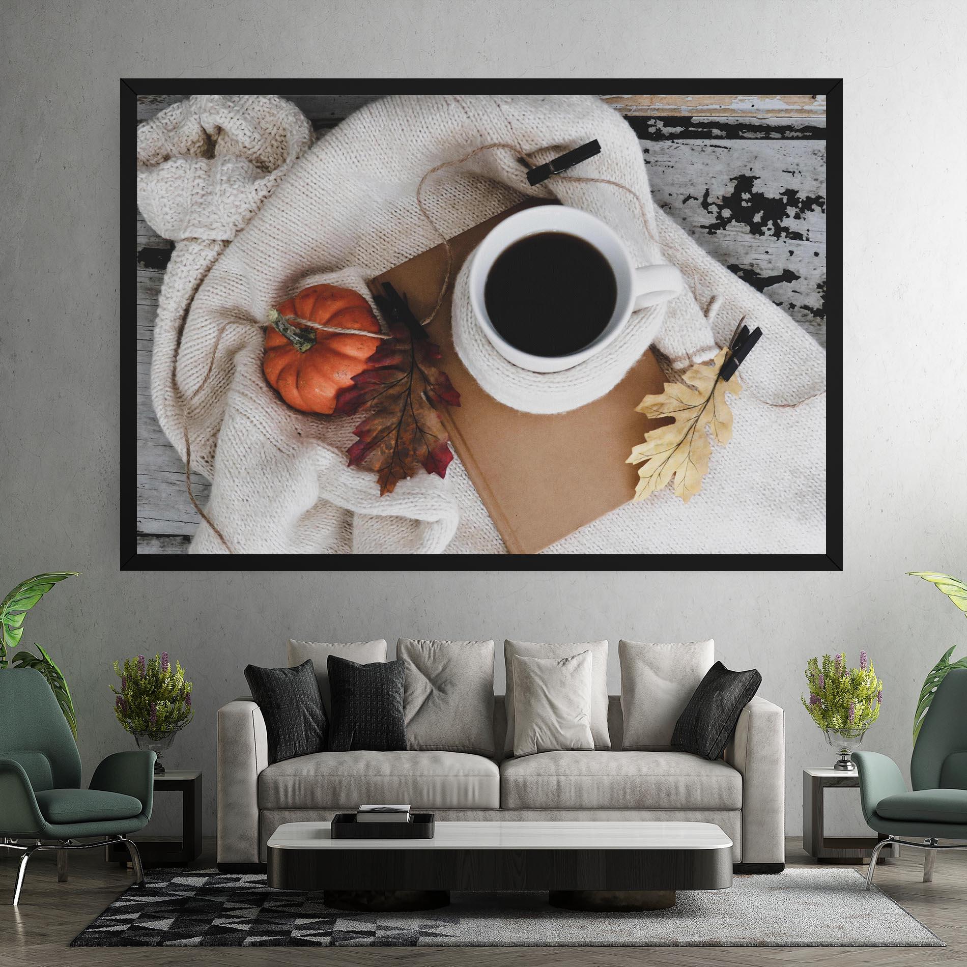 Картина на платно Autumn Coffee mockup 7