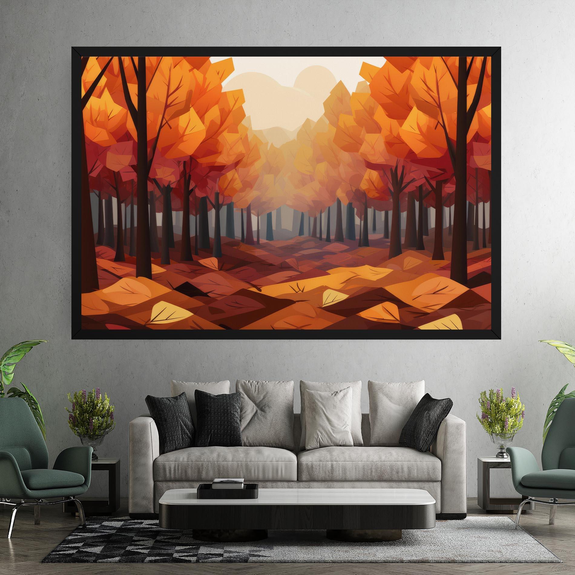 Картина на платно Autumn Forest View mockup 7