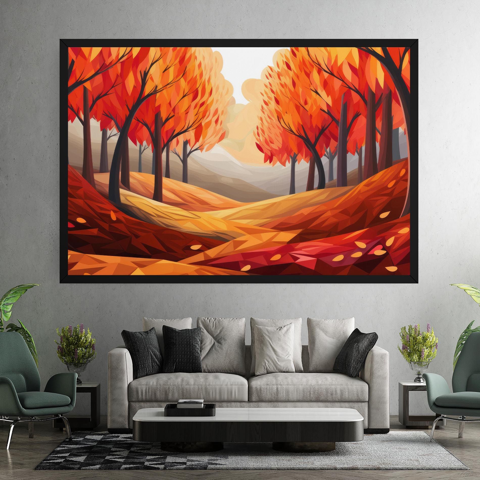 Red Trees Art mockup 7
