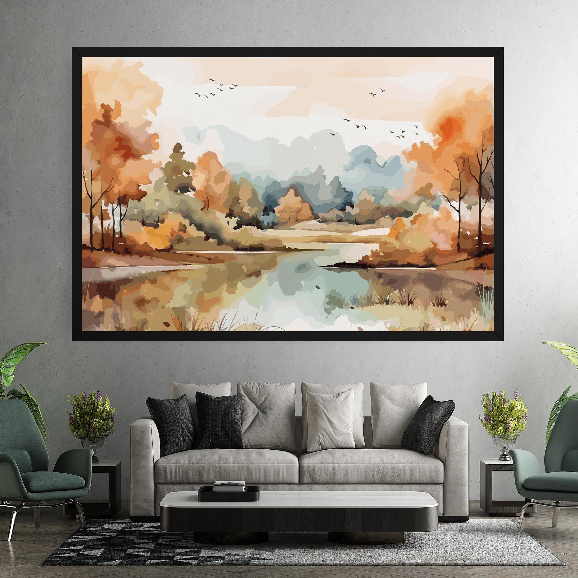 Картина на платно Watercolor Autumn mockup 7