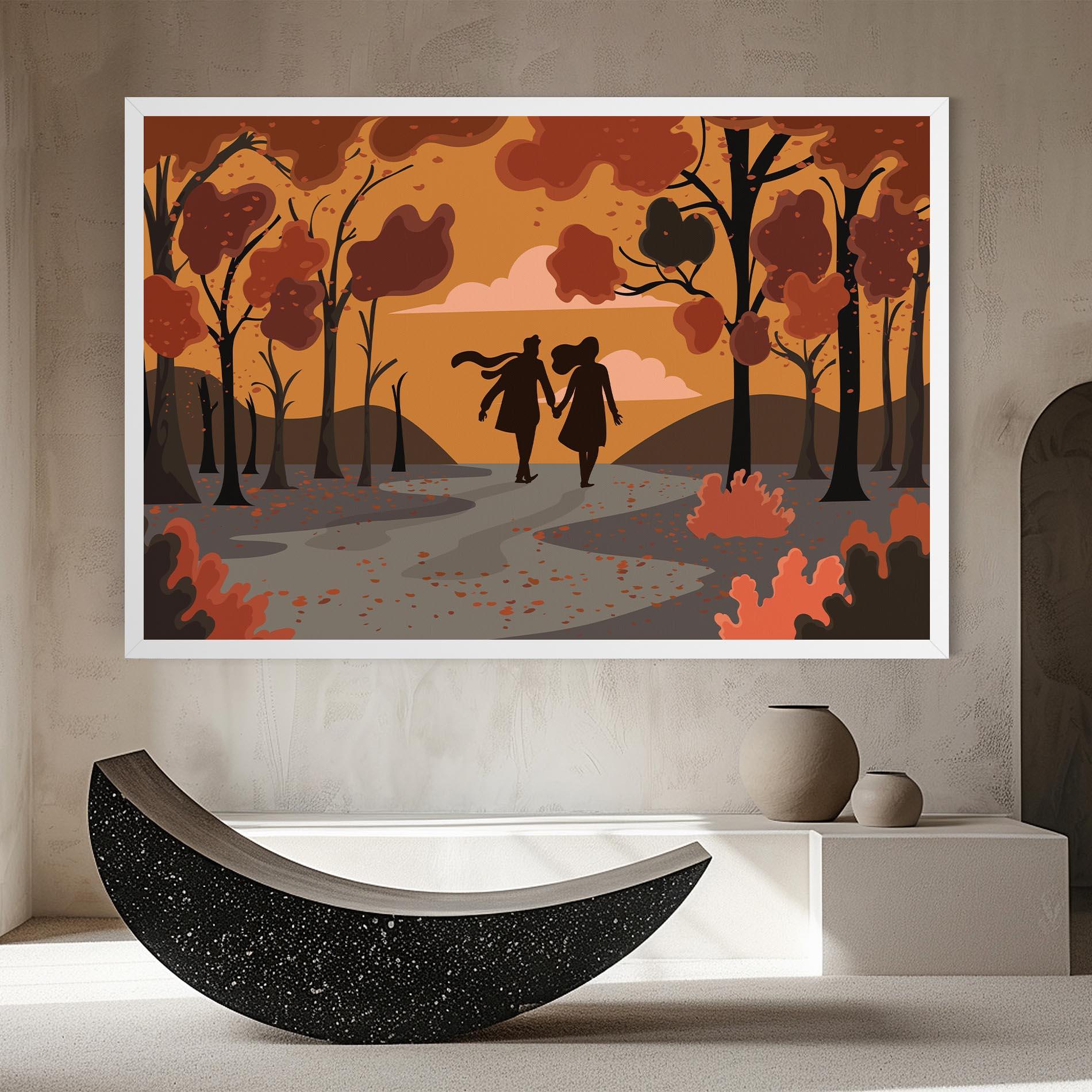 Картина на платно Autumn Couple mockup 8